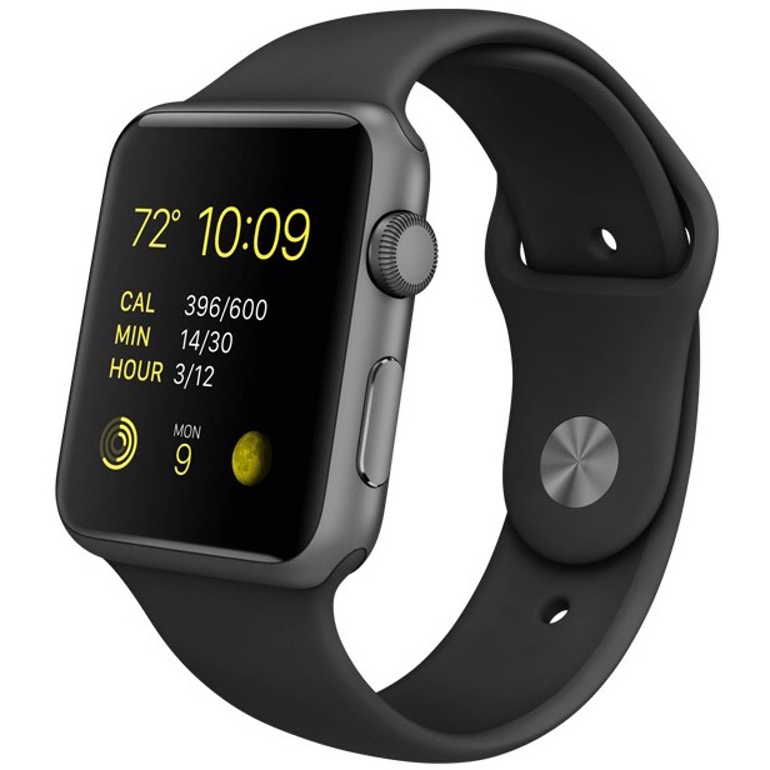 Apple Watch Series 1 - 38mm Space Grey Aluminium Case with Black Sport Band Apple Watch Series 1 - 38mm Space Grey Aluminium Case with Black Sport Band