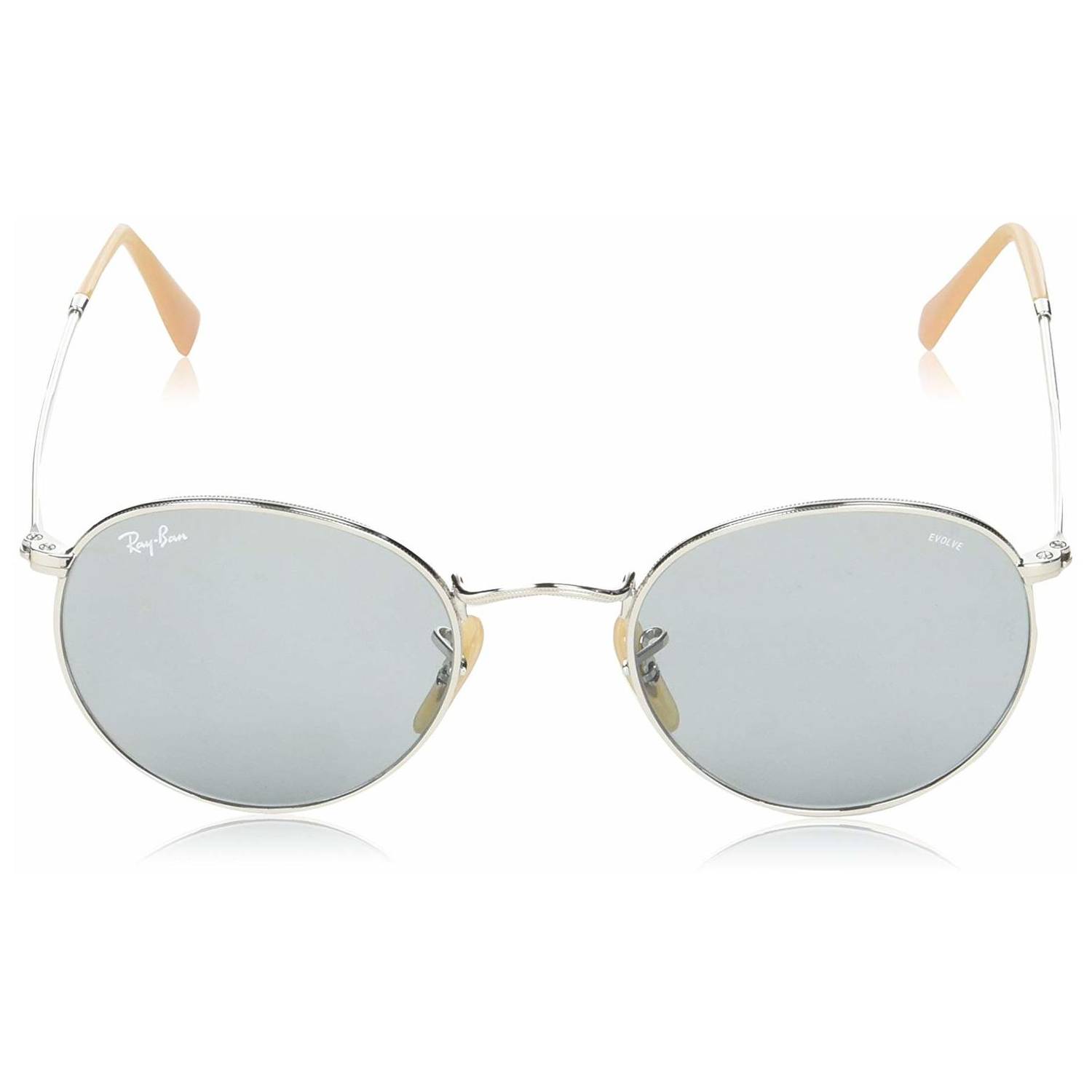 RayBan RB3447-906515-53 Full Rimmed Iconic Round Silver Uni Sunglasses RayBan RB3447-906515-53 Full Rimmed Iconic Round Silver Uni Sunglasses