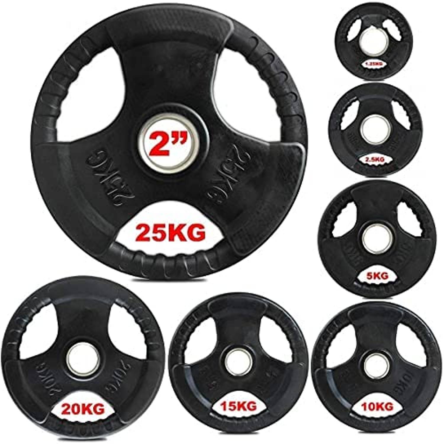 ULTIMAX 2 Pcs 1 Pair Olympic Plate Olympic Bumper Weight Plate, Rubber Barbell Weight to Protect Floor, Smooth Strength Training Plates for Weightlifting (2.5 kg) ULTIMAX 2 Pcs 1 Pair Olympic Plate Olympic Bumper Weight Plate, Rubber Barbell Weight to Protect Floor, Smooth Strength Training Plates for Weightlifting (2.5 kg)