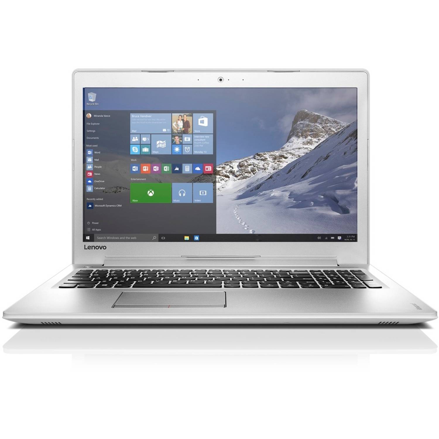 Lenovo ideapad 510-15ISK Laptop - Core i7 2.5GHz 12GB 2TB 4GB Win10 15.6inch FHD White Lenovo ideapad 510-15ISK Laptop - Core i7 2.5GHz 12GB 2TB 4GB Win10 15.6inch FHD White