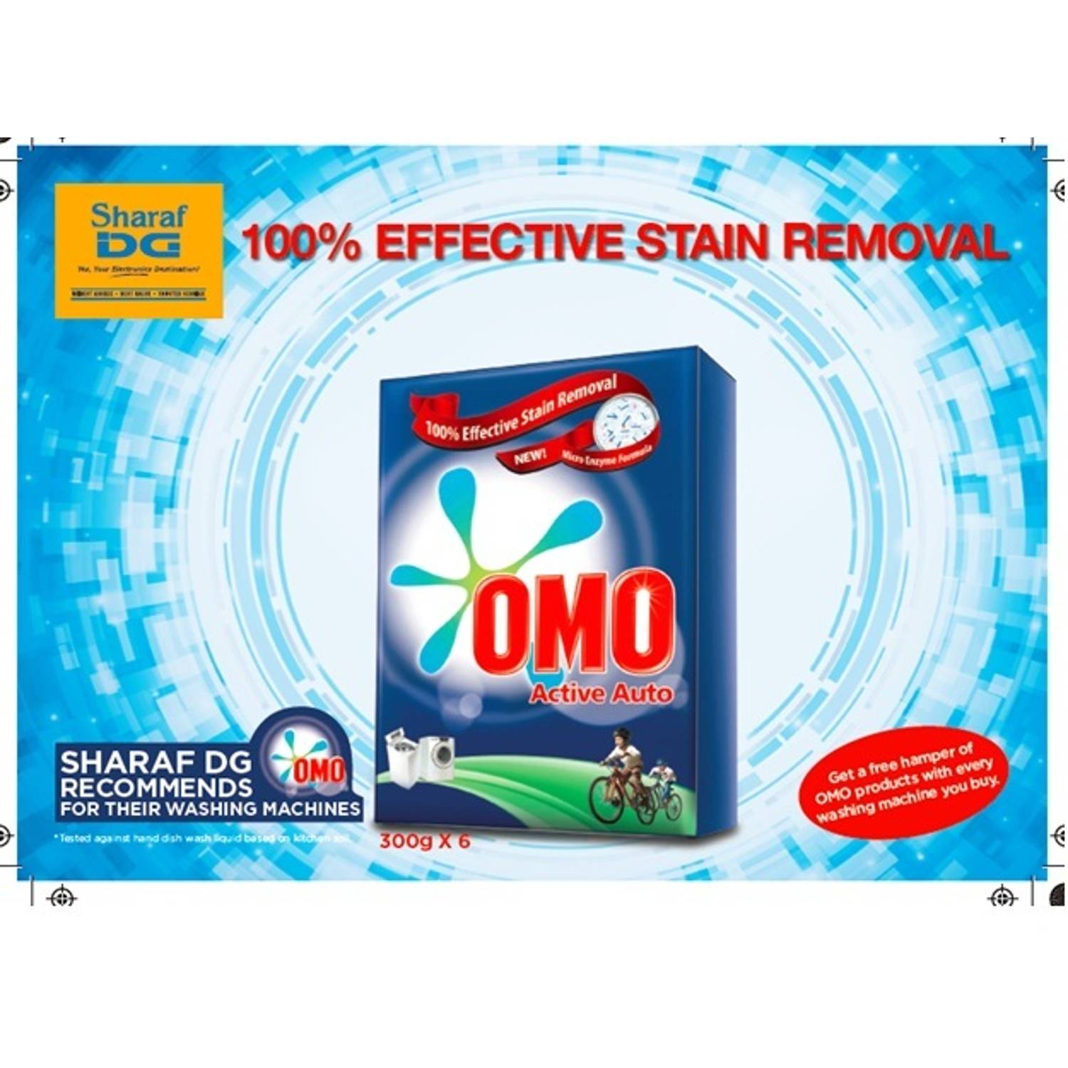 Free OMO Washing Powder 300 x 6 Grams Free OMO Washing Powder 300 x 6 Grams