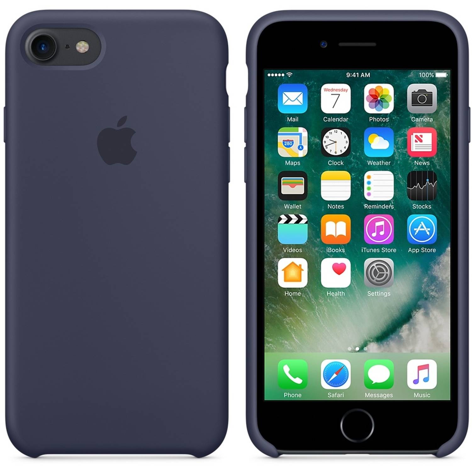 Apple MMWK2ZM/A iphone 7 Silicone Case Midnight Blue Apple MMWK2ZM/A iphone 7 Silicone Case Midnight Blue