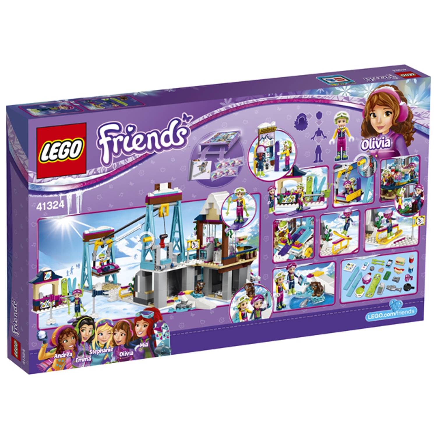 LEGO 41324 Snow Resort Ski Lift Toy LEGO 41324 Snow Resort Ski Lift Toy