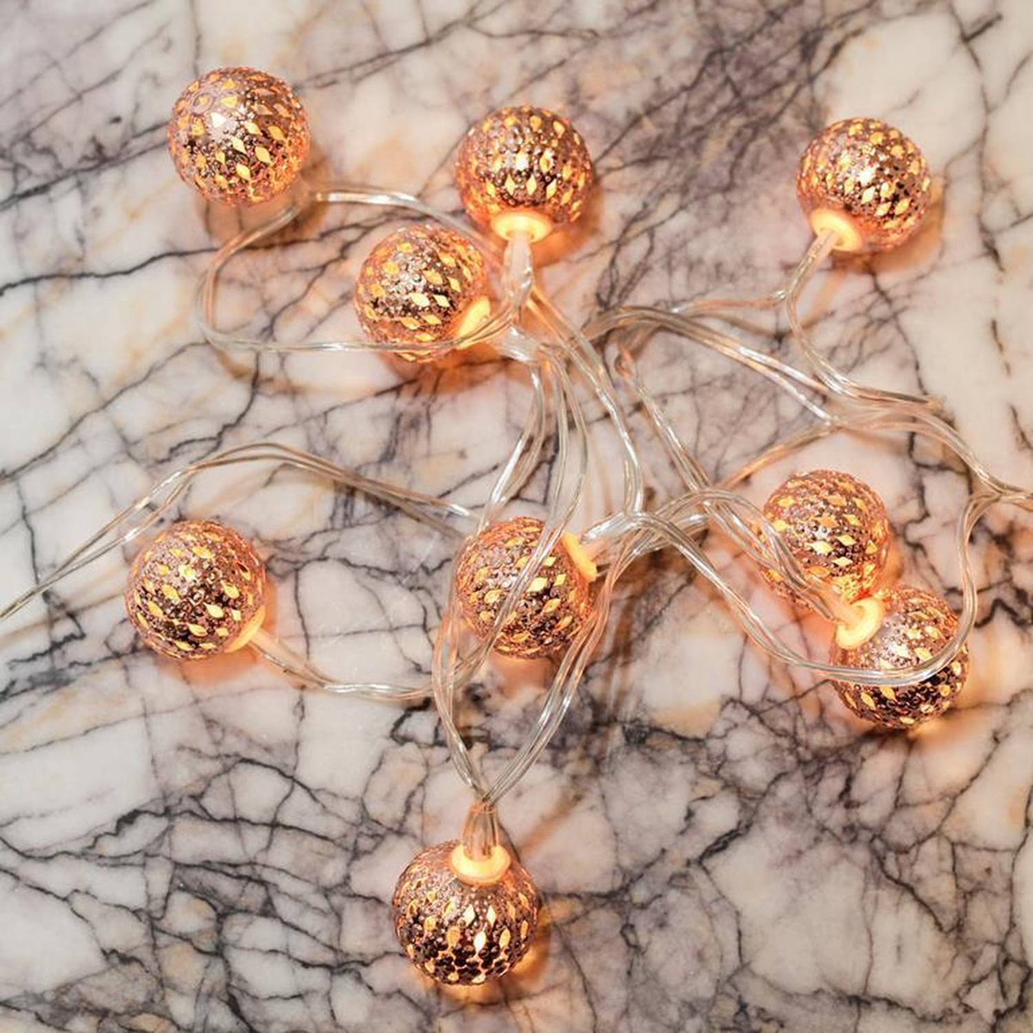 Kikkerland Moroccan String Lights Copper Kikkerland Moroccan String Lights Copper