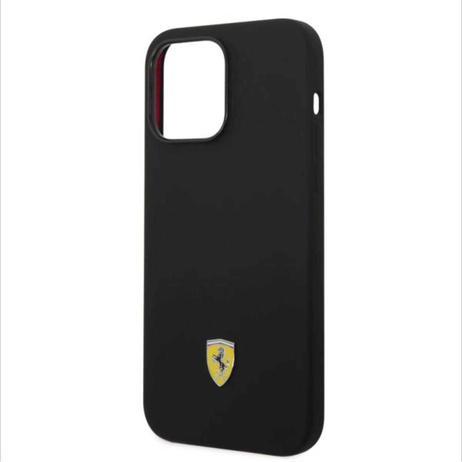 Ferrari Liquid Silicone Case Black With Metal Logo iPhone 14 Pro Max Ferrari Liquid Silicone Case Black With Metal Logo iPhone 14 Pro Max