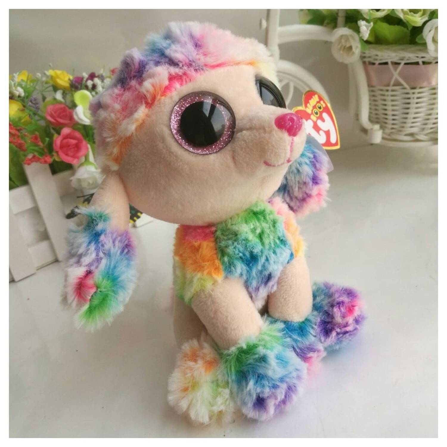 TY 37145 Beanie Boos Dog Rainbow Multi Color TY 37145 Beanie Boos Dog Rainbow Multi Color