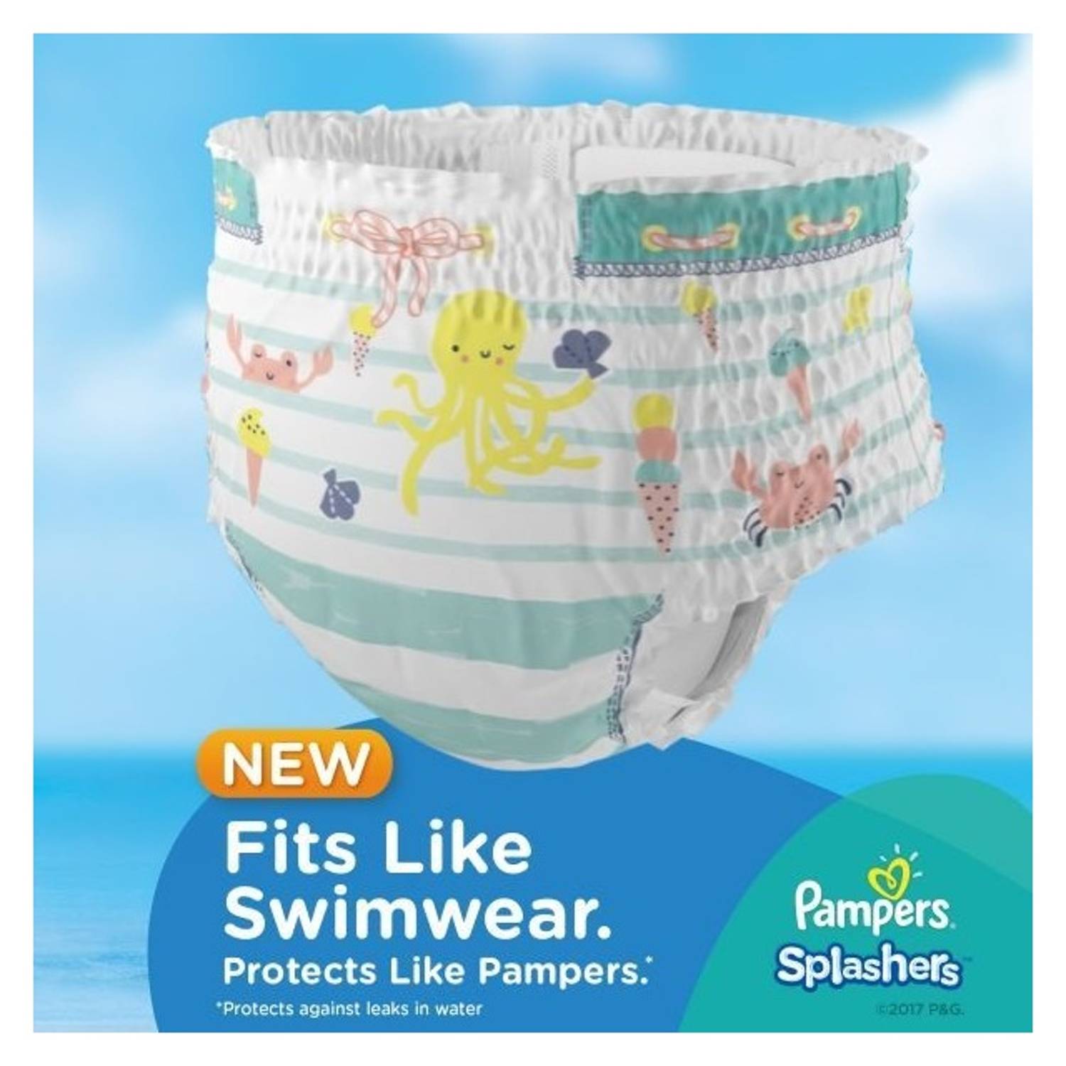 Pampers splashers swimming pants size 4-5 9-15 kg carry pack 11 count Pampers splashers swimming pants size 4-5 9-15 kg carry pack 11 count