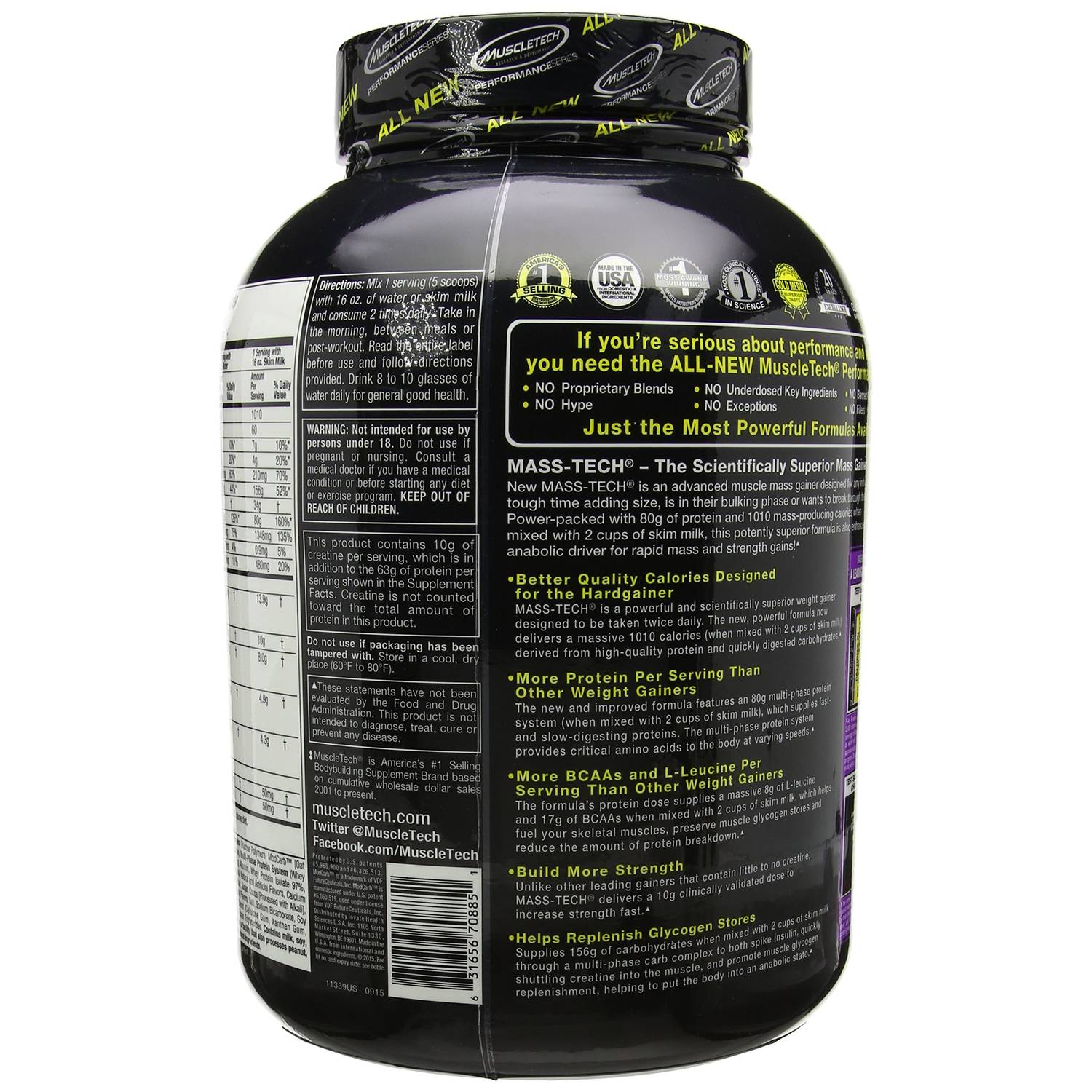 MuscleTech Mass Tech Cookies & Cream 7LB MuscleTech Mass Tech Cookies & Cream 7LB