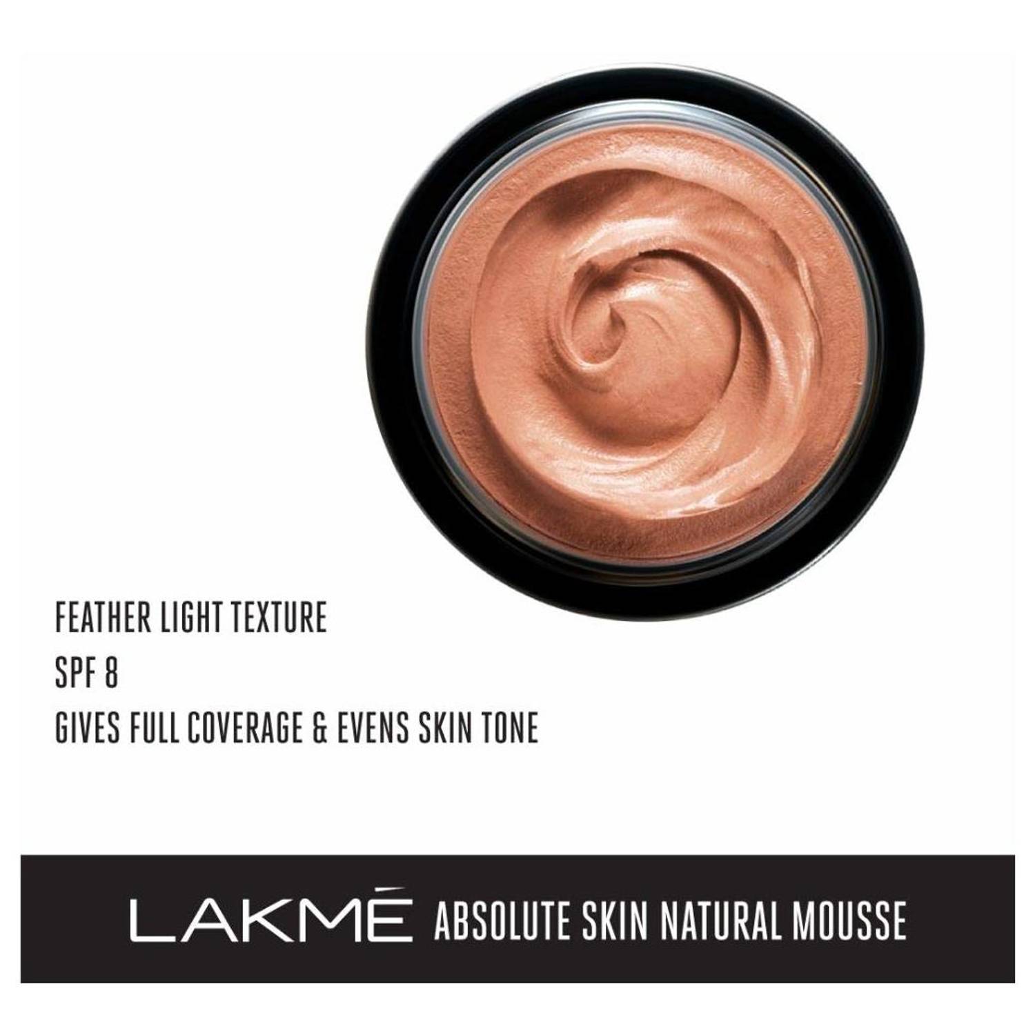 Lakme Absolute Skin Natural Mousse 16hr-03 Golden Medium Lakme Absolute Skin Natural Mousse 16hr-03 Golden Medium