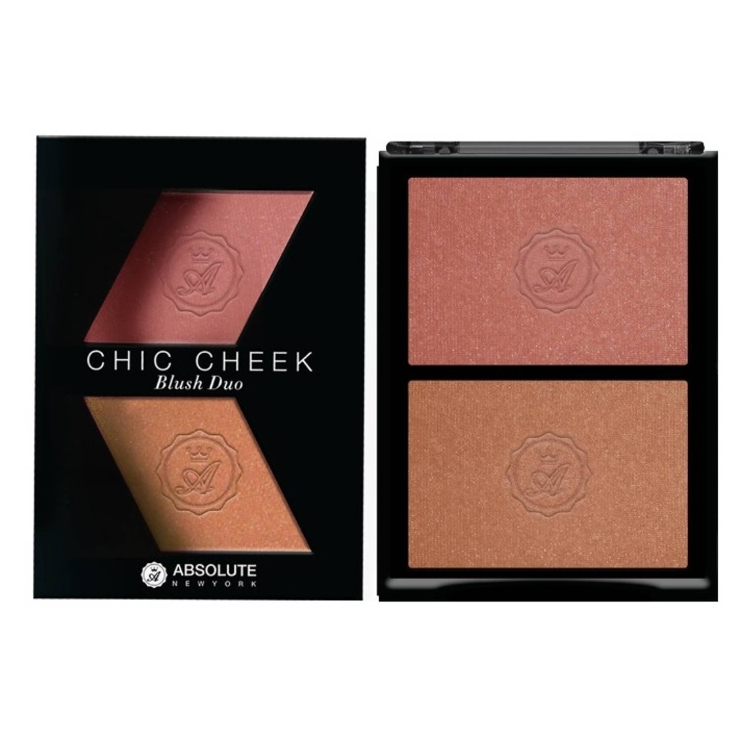 Absolute New York Chic Cheek Blush Duo Pink Champagne/Havana Honey ABS0MFBD01 Absolute New York Chic Cheek Blush Duo Pink Champagne/Havana Honey ABS0MFBD01