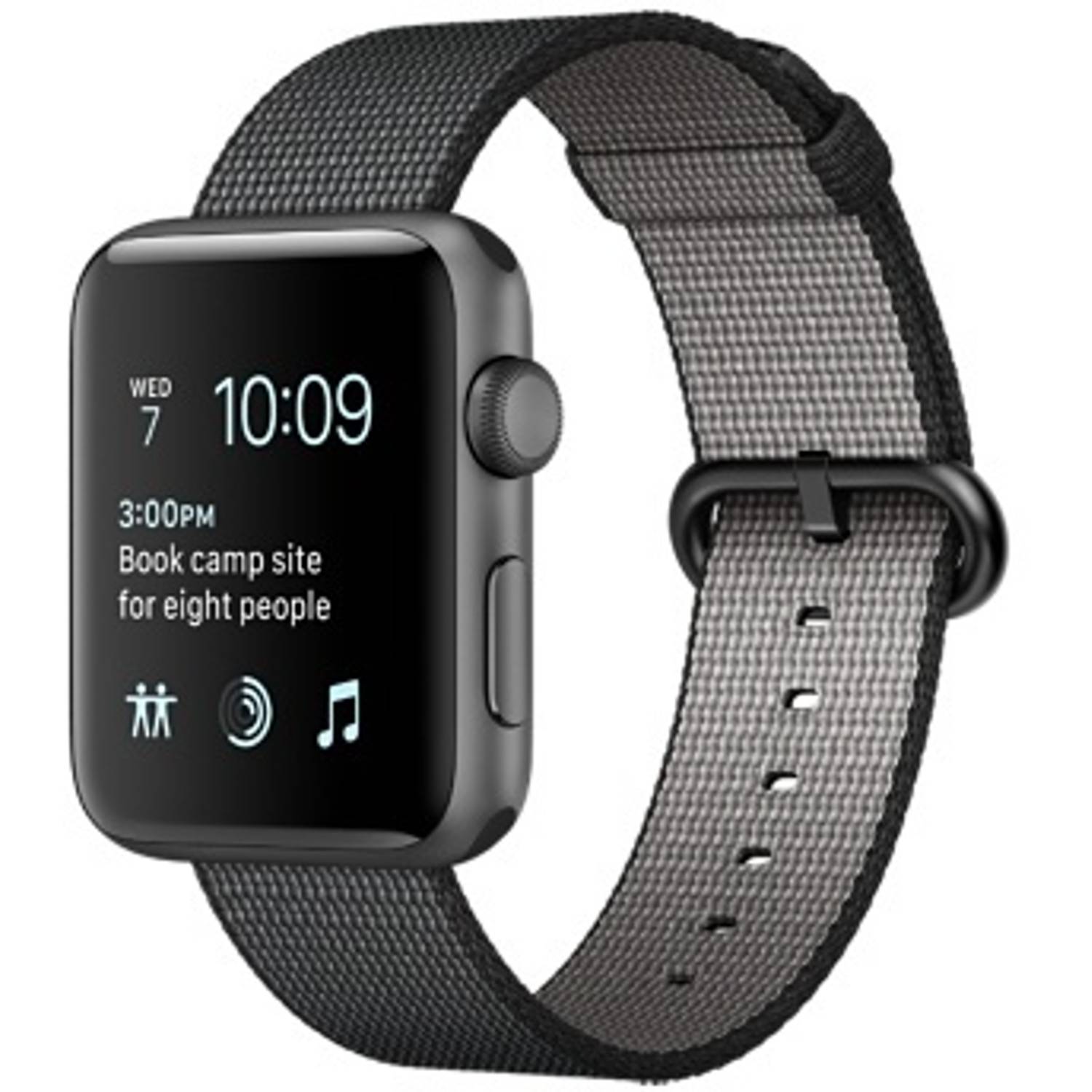 Apple Watch Series 2 - 42mm Space Grey Aluminium Case with Black Woven Nylon Apple Watch Series 2 - 42mm Space Grey Aluminium Case with Black Woven Nylon