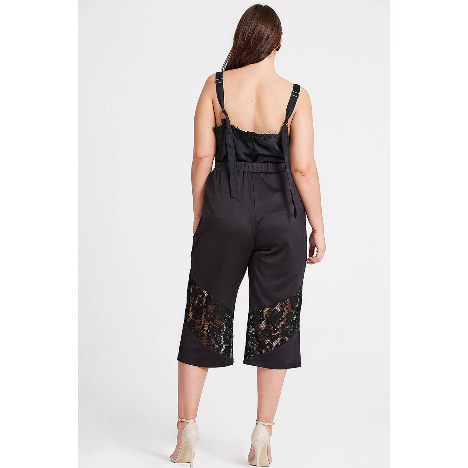 ELVI Black Vega Lace Culottes Size 20 ELVI Black Vega Lace Culottes Size 20