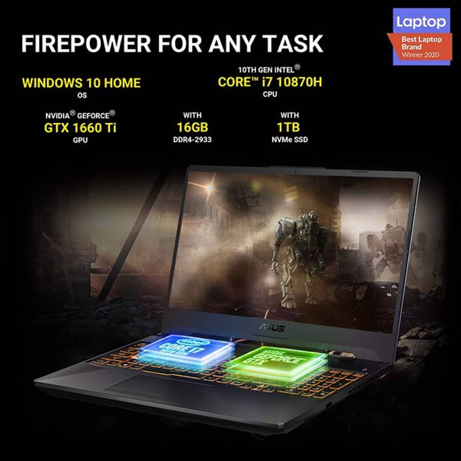 Asus FX506LU-HN106T Gaming Laptop - Core i7 2.2GHz 16GB 1TB 6GB Win10 15.6inch FHD Black English/Arabic Keyboard Asus FX506LU-HN106T Gaming Laptop - Core i7 2.2GHz 16GB 1TB 6GB Win10 15.6inch FHD Black English/Arabic Keyboard