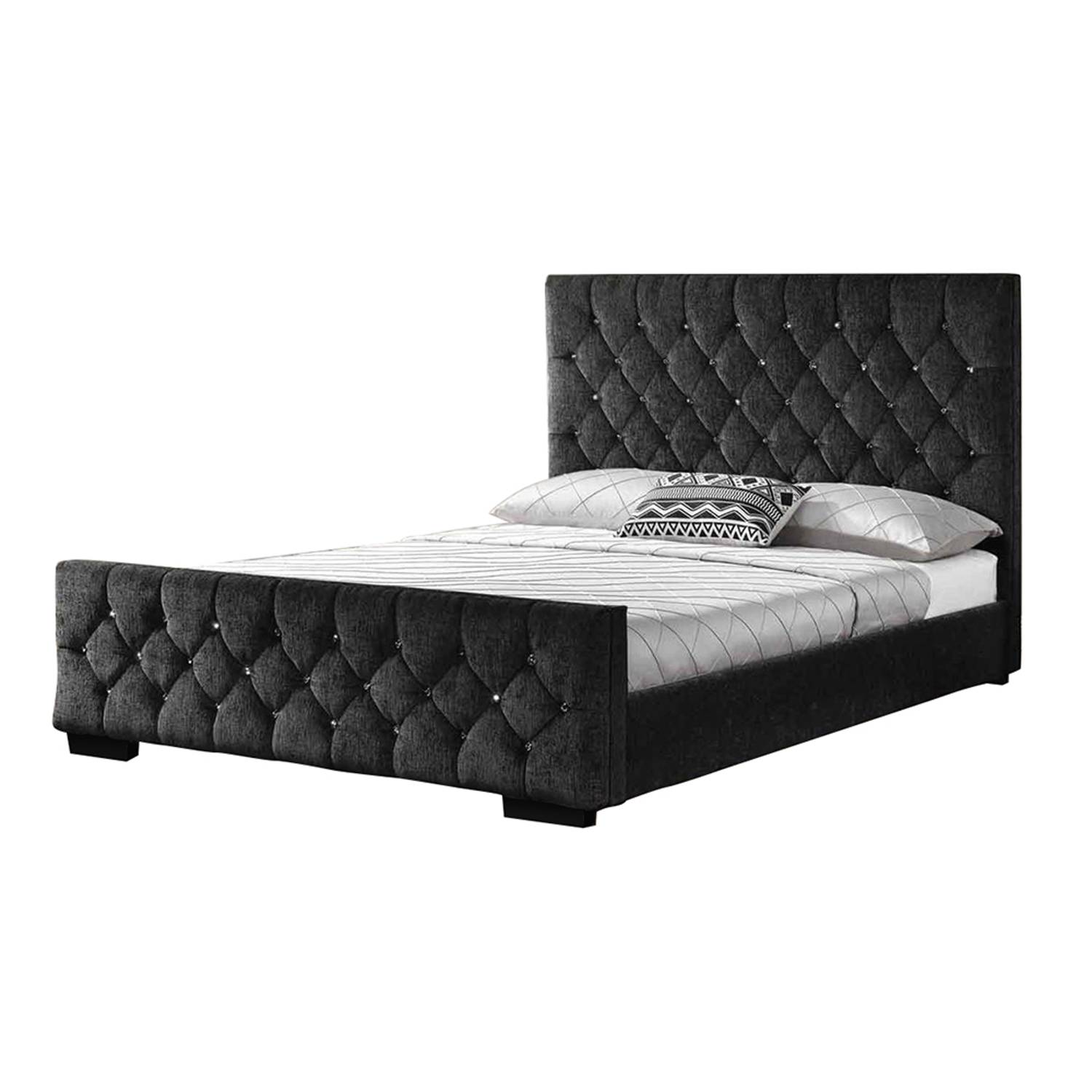 Arya Bedframe Super King Bed with Mattress Grey Arya Bedframe Super King Bed with Mattress Grey