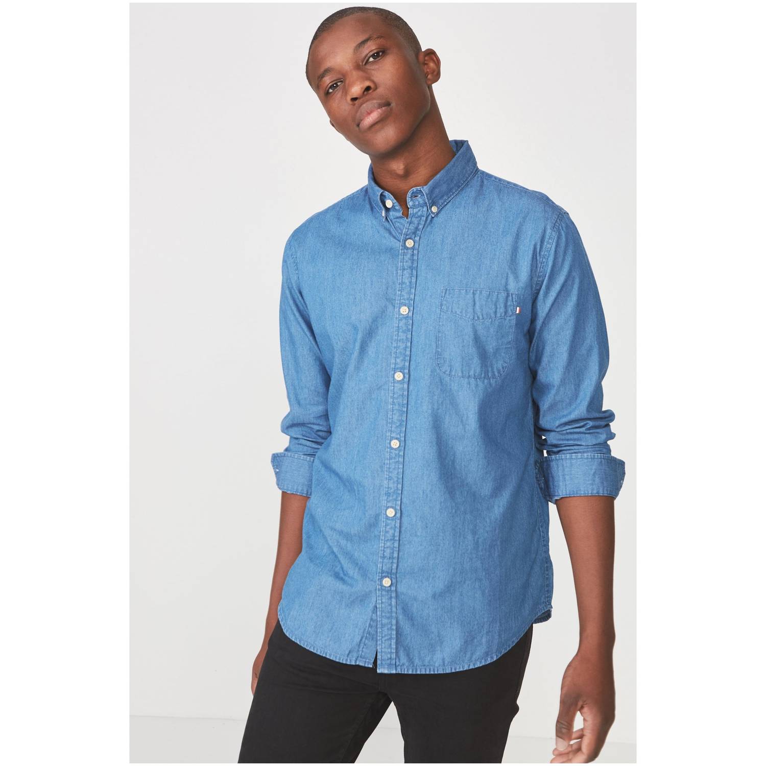 Cotton On Brunswick Shirt 3 Blue Large Cotton On Brunswick Shirt 3 Blue Large