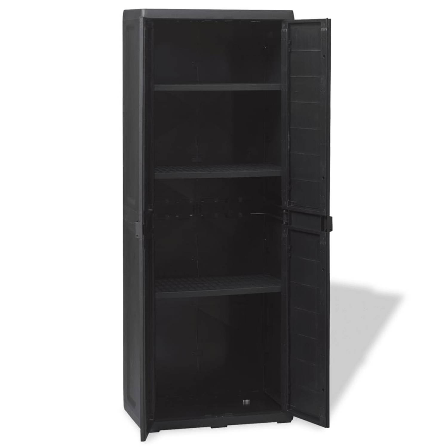 Vidaxl Garden Storage Cabinet With 3 Shelves Black Vidaxl Garden Storage Cabinet With 3 Shelves Black