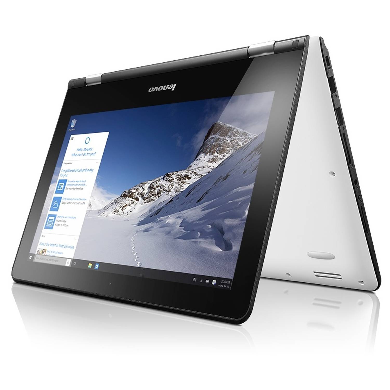 Lenovo Yoga 300-11IBR Laptop - Celeron 1.6GHz 2GB 32GB Shared Win10 11.6inch HD White Lenovo Yoga 300-11IBR Laptop - Celeron 1.6GHz 2GB 32GB Shared Win10 11.6inch HD White