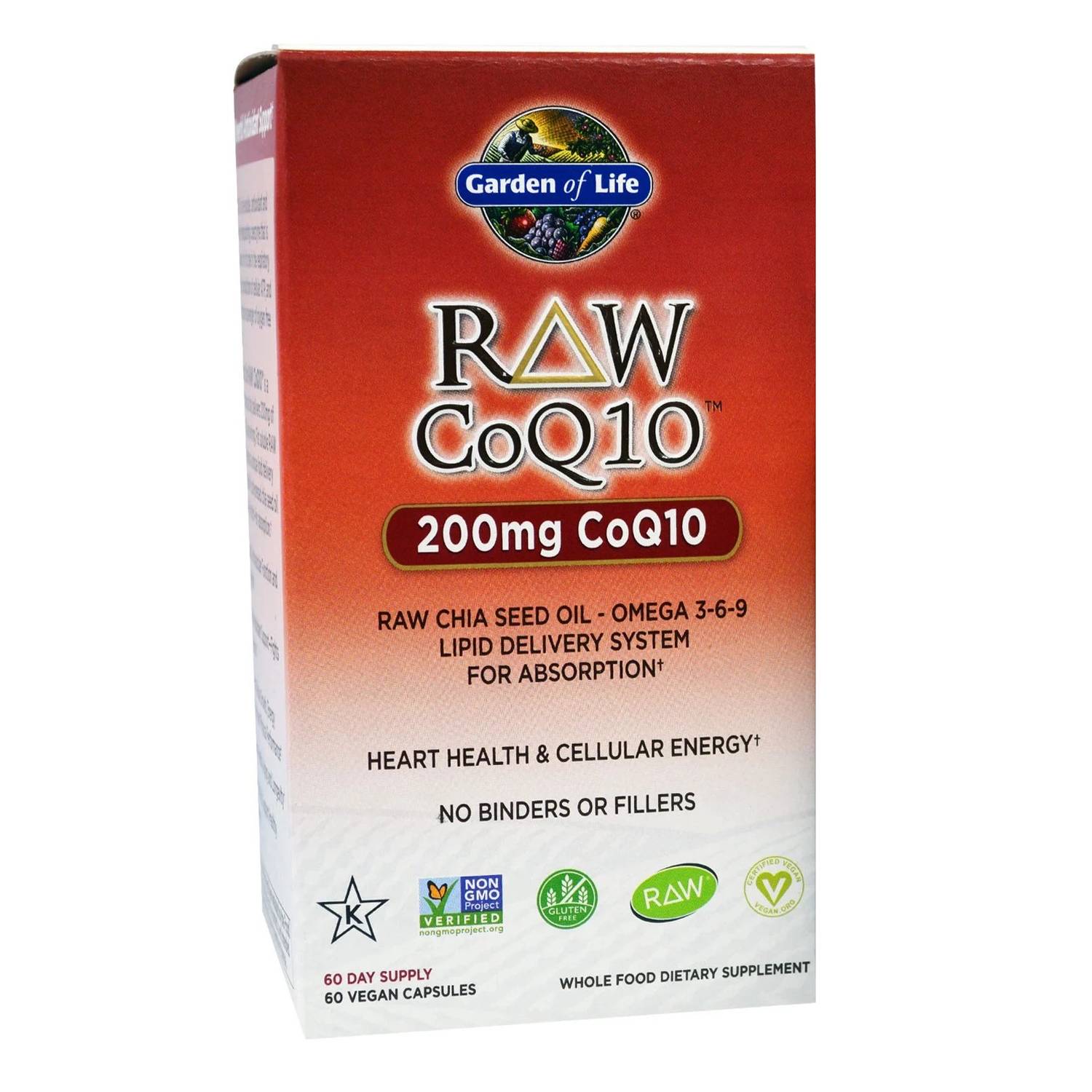 Garden Of Life Raw CoQ10 60 Vegan Capsules Garden Of Life Raw CoQ10 60 Vegan Capsules