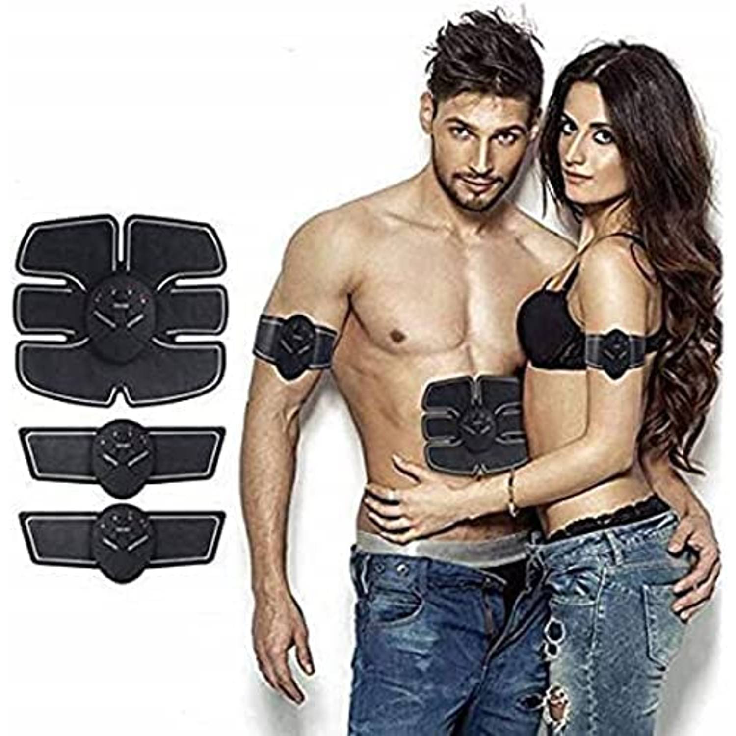 ULTIMAX - Abs Stimulator for Fat Burner, Waist Trainer, Abdominal Muscle Toner at Home Gym the Office Fitness, Abdominal Toner Workout Equipment for Abdomen Arm Leg Waist Training - Black ULTIMAX - Abs Stimulator for Fat Burner, Waist Trainer, Abdominal Muscle Toner at Home Gym the Office Fitness, Abdominal Toner Workout Equipment for Abdomen Arm Leg Waist Training - Black