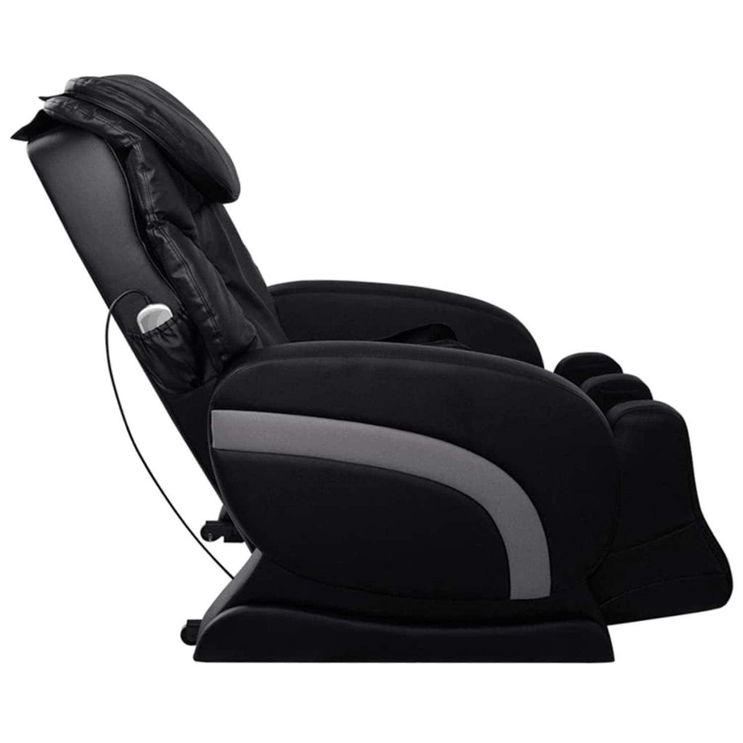 vidaXL Massage Chair Black Faux Leather vidaXL Massage Chair Black Faux Leather