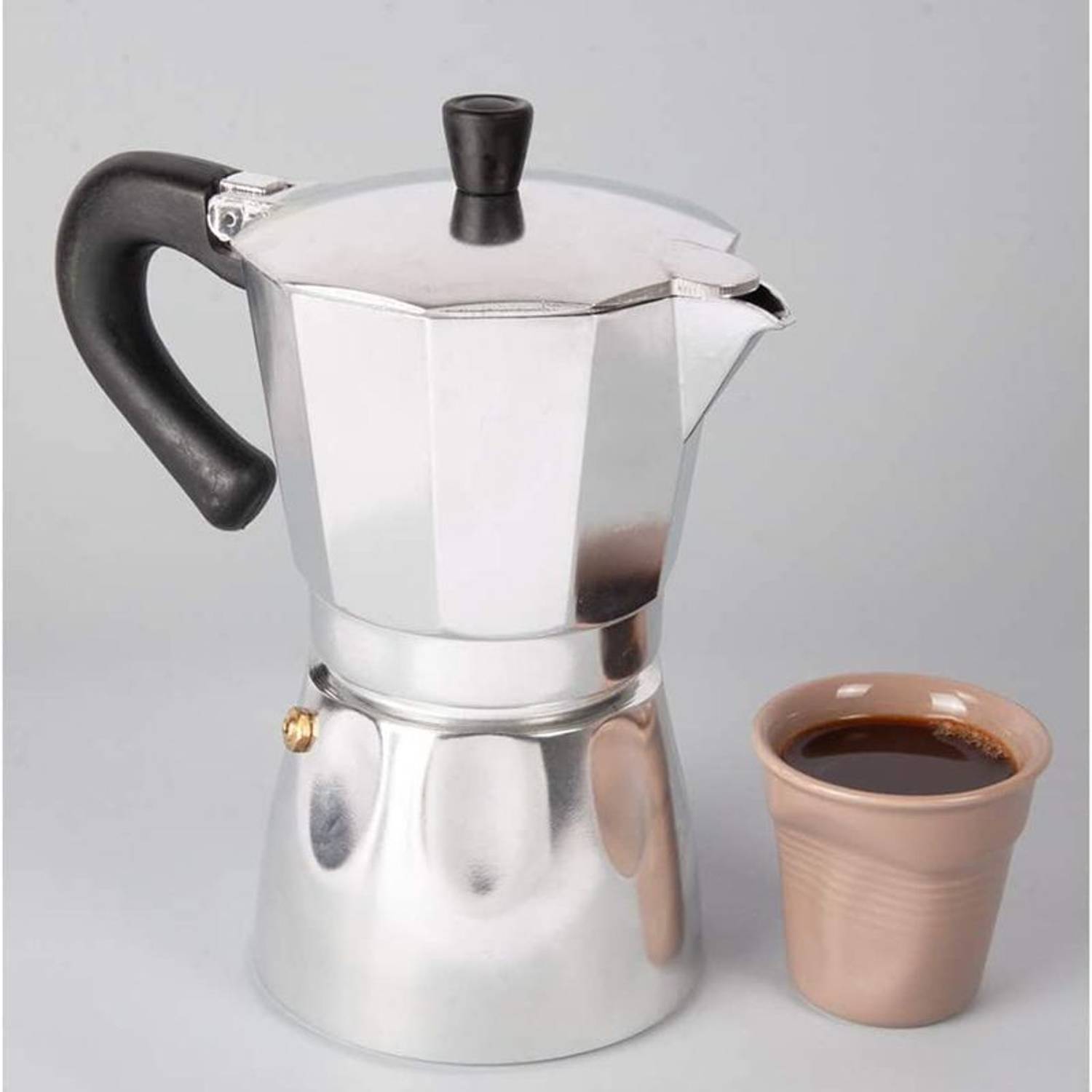 Biggcoffee Hes 6 Espresso Maker Moka Pot 6 Seater 240Ml Gr Grey Biggcoffee Hes 6 Espresso Maker Moka Pot 6 Seater 240Ml Gr Grey