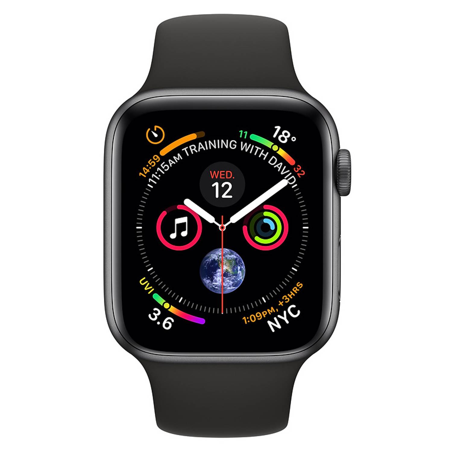 Apple Watch Series 4 GPS 44mm Space Grey Aluminium Case With Black Sport Band Apple Watch Series 4 GPS 44mm Space Grey Aluminium Case With Black Sport Band