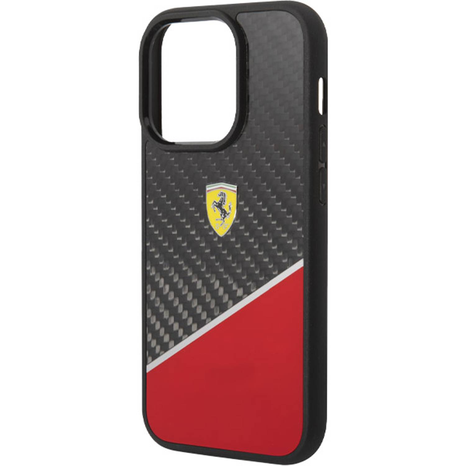 Ferrari Bimaterial Carbon Case Red With Silver Stripe iPhone 14 Pro Max Ferrari Bimaterial Carbon Case Red With Silver Stripe iPhone 14 Pro Max