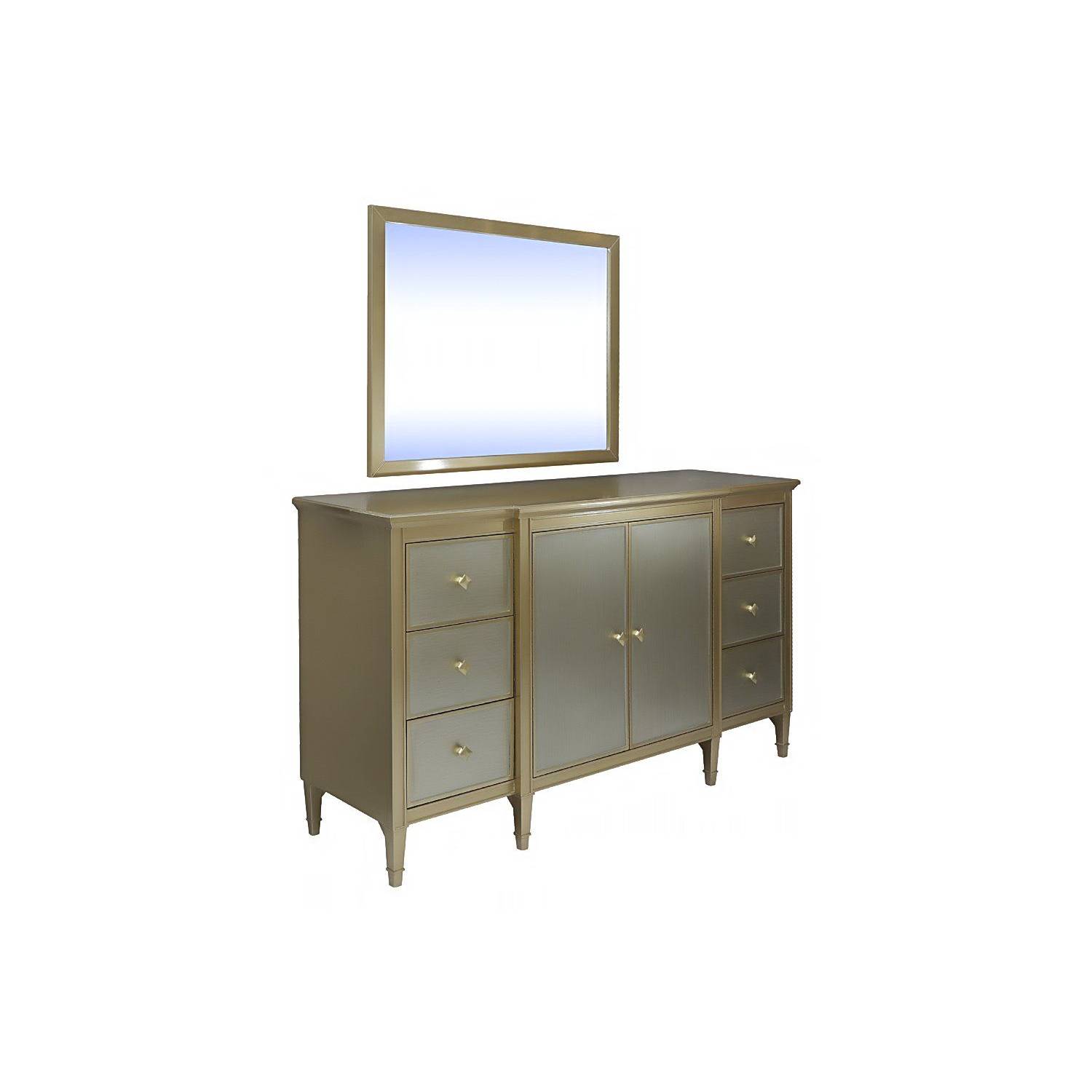 Pan Emirates Gomerry New Dresser With Mirror Champagne Pan Emirates Gomerry New Dresser With Mirror Champagne