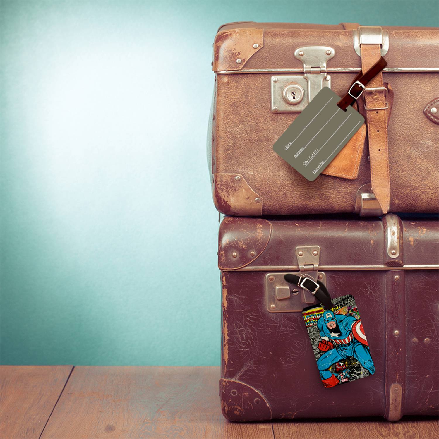 Marvel Comic Captain America PCU Luggage Tag by Wackylicious Marvel Comic Captain America PCU Luggage Tag by Wackylicious