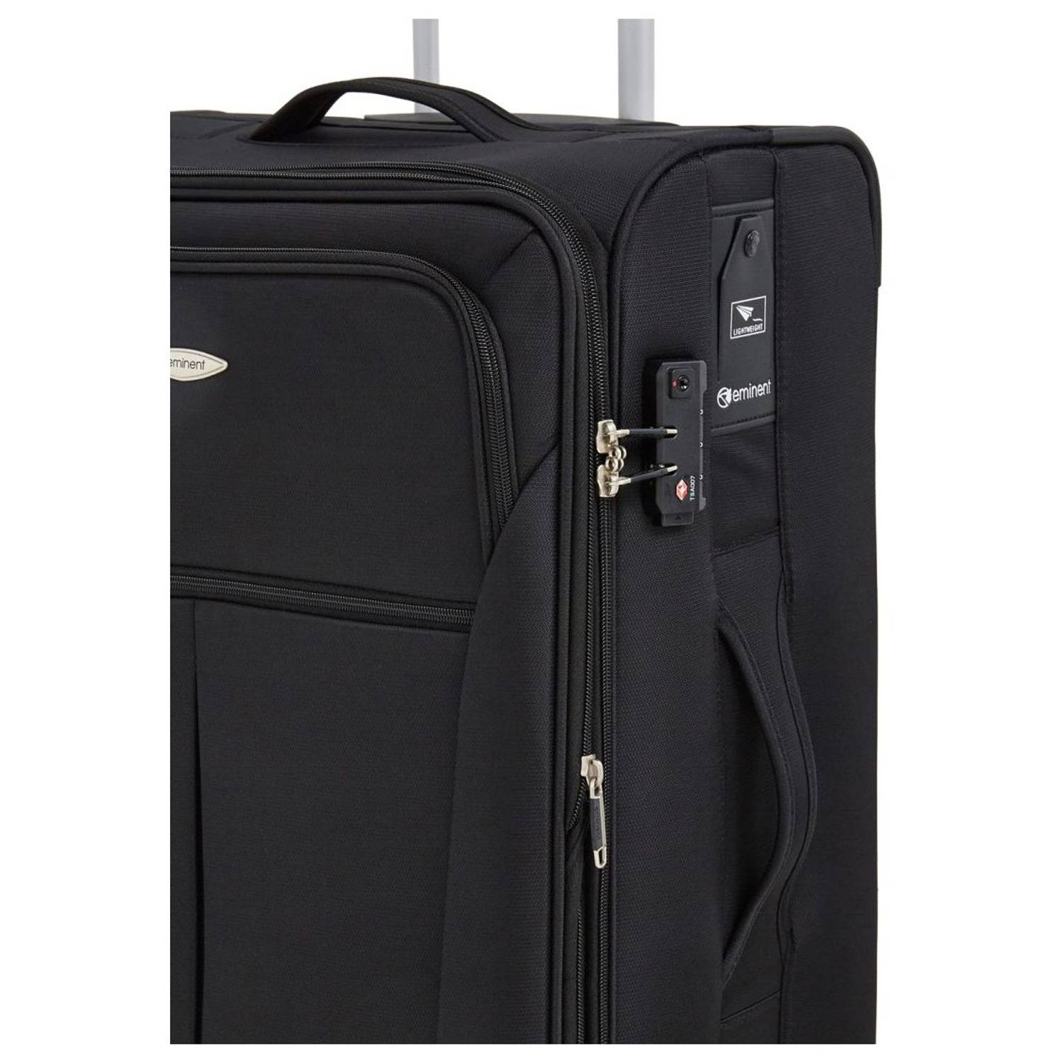 Eminent S014020BLK Nylon Spinner Luggage Trolley Case Black 20 Eminent S014020BLK Nylon Spinner Luggage Trolley Case Black 20
