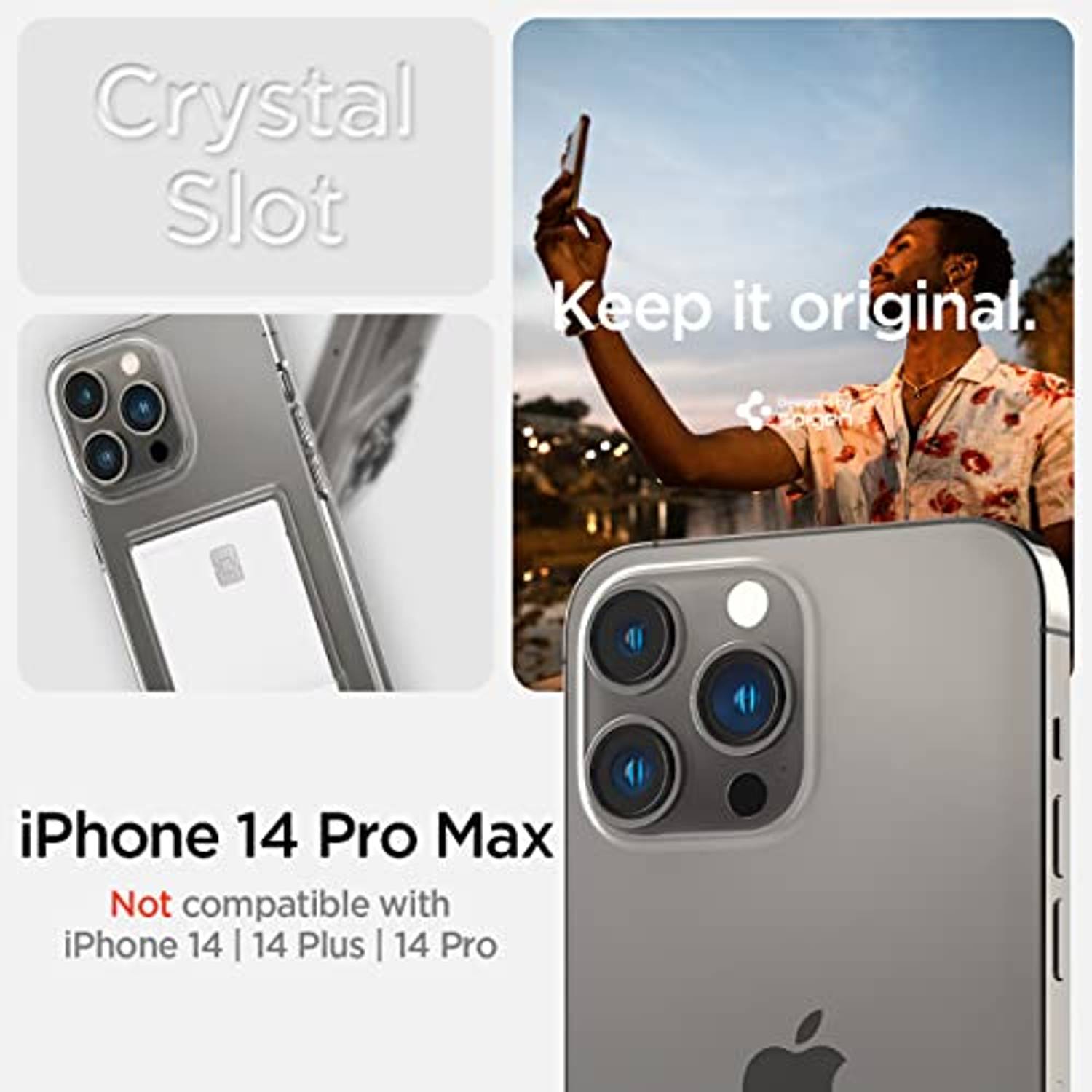 Spigen Crystal Slot designed for iPhone 14 Pro Max case cover (2022) - Crystal Clear Spigen Crystal Slot designed for iPhone 14 Pro Max case cover (2022) - Crystal Clear