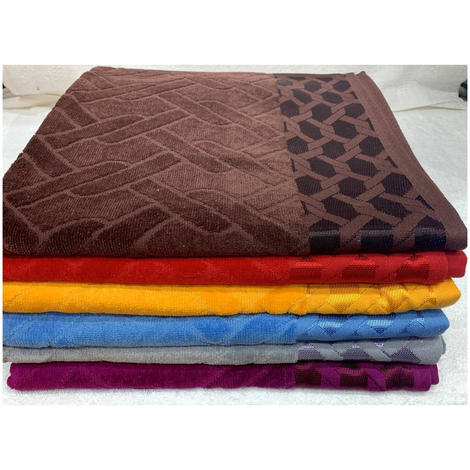 100% Cotton Jacquard Towels 6pcs Set 6 Colors 100% Cotton Jacquard Towels 6pcs Set 6 Colors