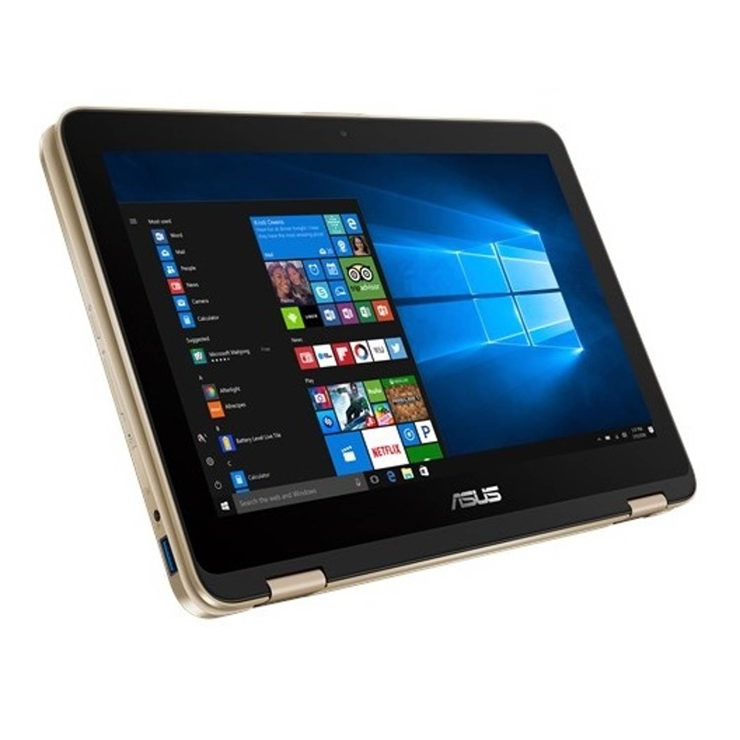 Asus VivoBook Flip 12 TP203NAH-BP047T Laptop - Celeron 1.10Ghz 4GB 500GB Shared Win10 11.6inch HD Gold Asus VivoBook Flip 12 TP203NAH-BP047T Laptop - Celeron 1.10Ghz 4GB 500GB Shared Win10 11.6inch HD Gold