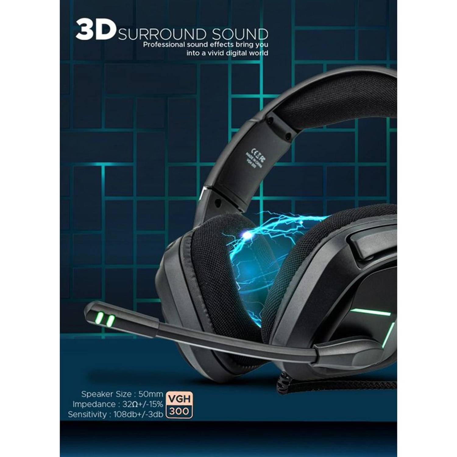 Vmax VGH300 Gaming Headset Black Vmax VGH300 Gaming Headset Black