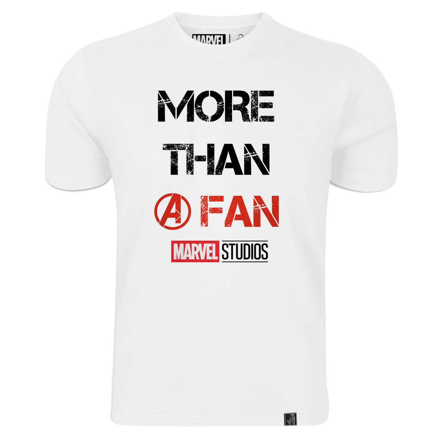 Marvel More Than A Fan Men's Round Neck T-shirt White Medium Marvel More Than A Fan Men's Round Neck T-shirt White Medium