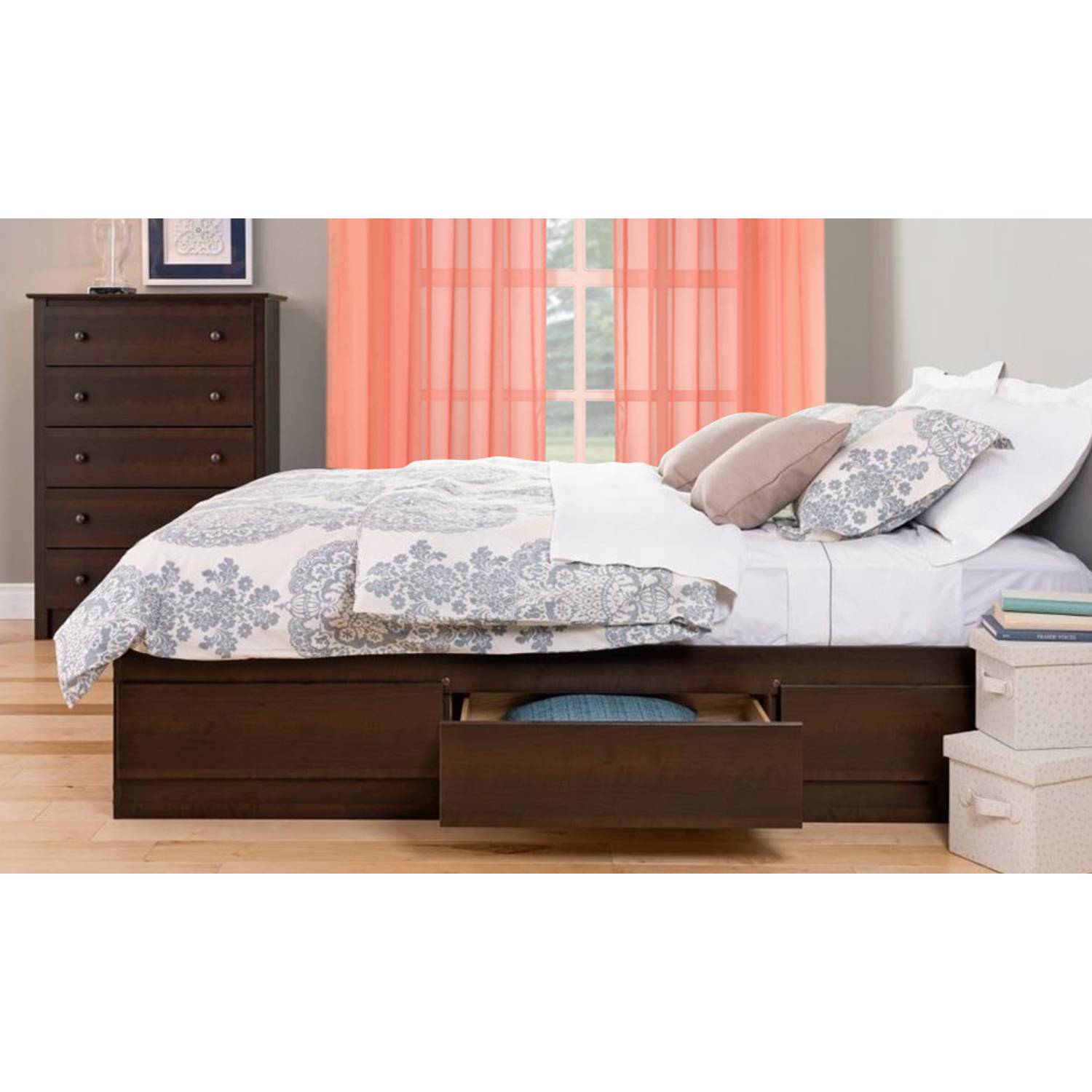 Espresso Full Mate 6-drawer Platform Storage Bed Queen Bed without Mattress Brown Espresso Full Mate 6-drawer Platform Storage Bed Queen Bed without Mattress Brown