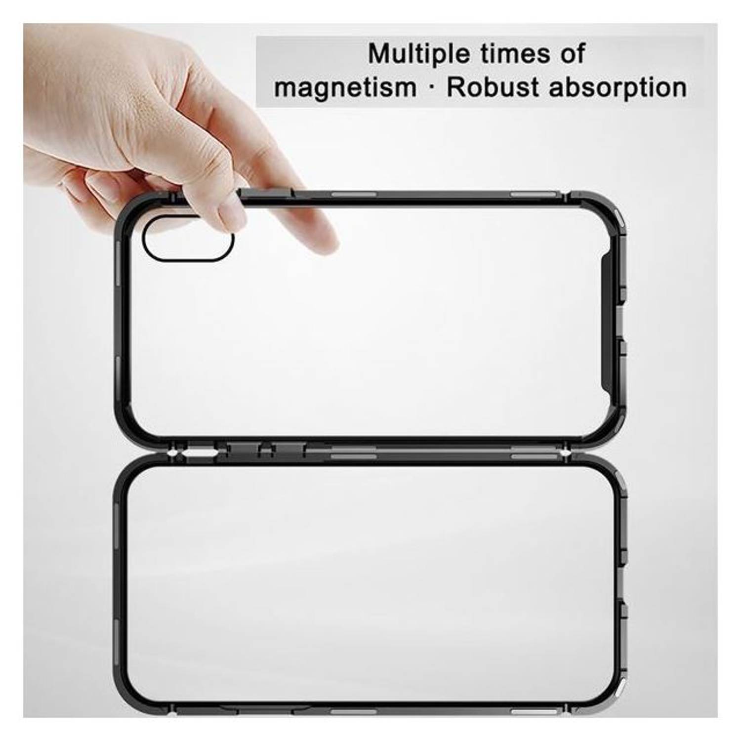 Baseus Magneite Hard Case For iPhone X/Xs Transparent/Blk Baseus Magneite Hard Case For iPhone X/Xs Transparent/Blk