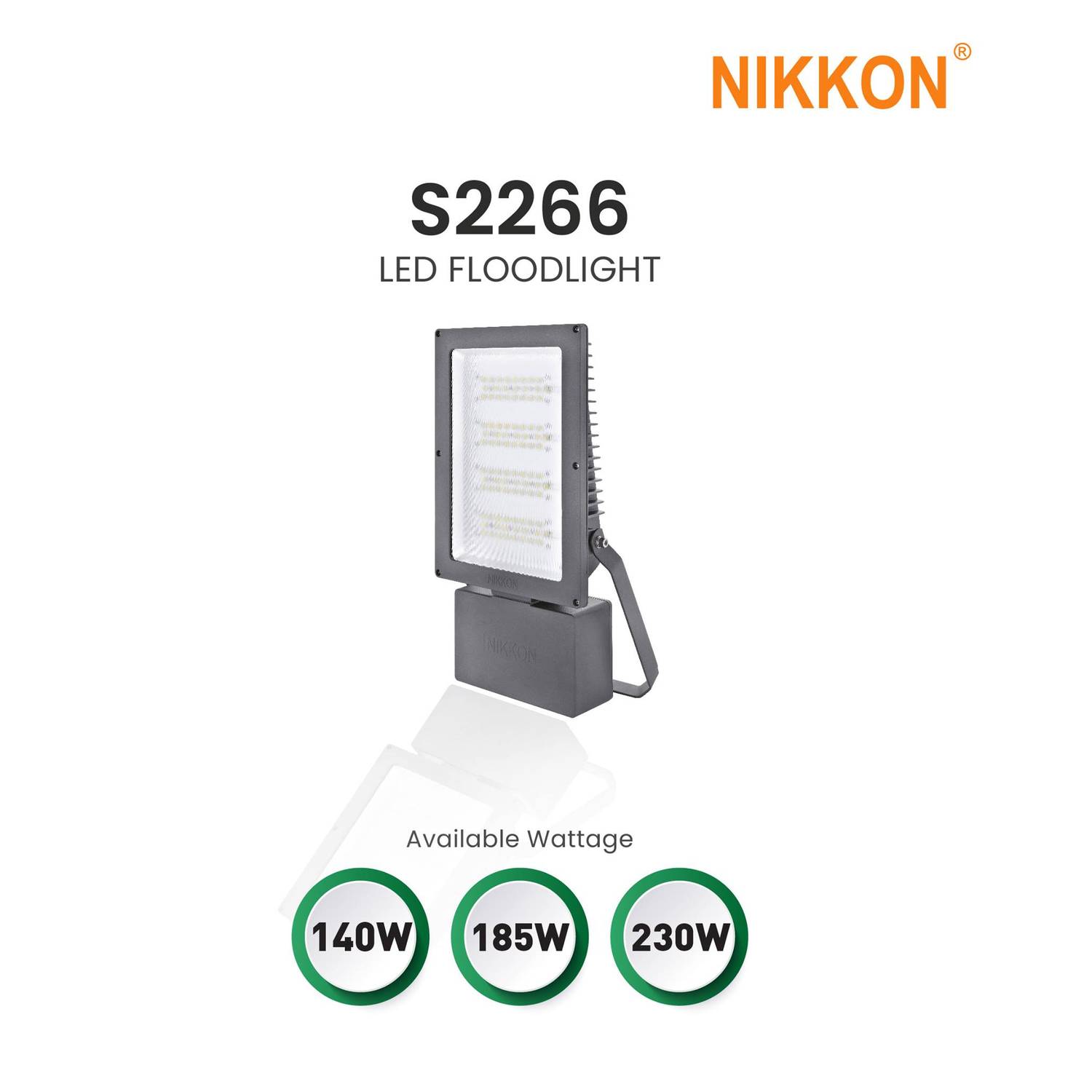 Nikkon Flood Light 185w K10119 Dark Gray Aluminium Nikkon Flood Light 185w K10119 Dark Gray Aluminium
