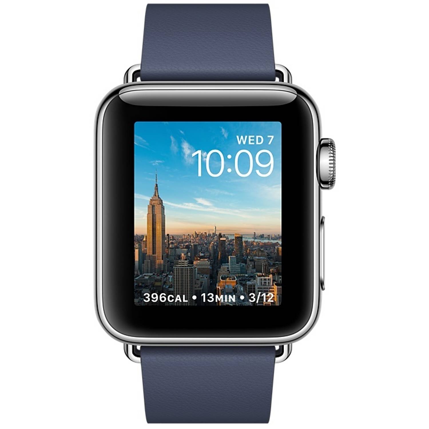 Apple Watch Series 2 - 38mm Stainless Steel Case with Midnight Blue Modern Buckle Medium Apple Watch Series 2 - 38mm Stainless Steel Case with Midnight Blue Modern Buckle Medium
