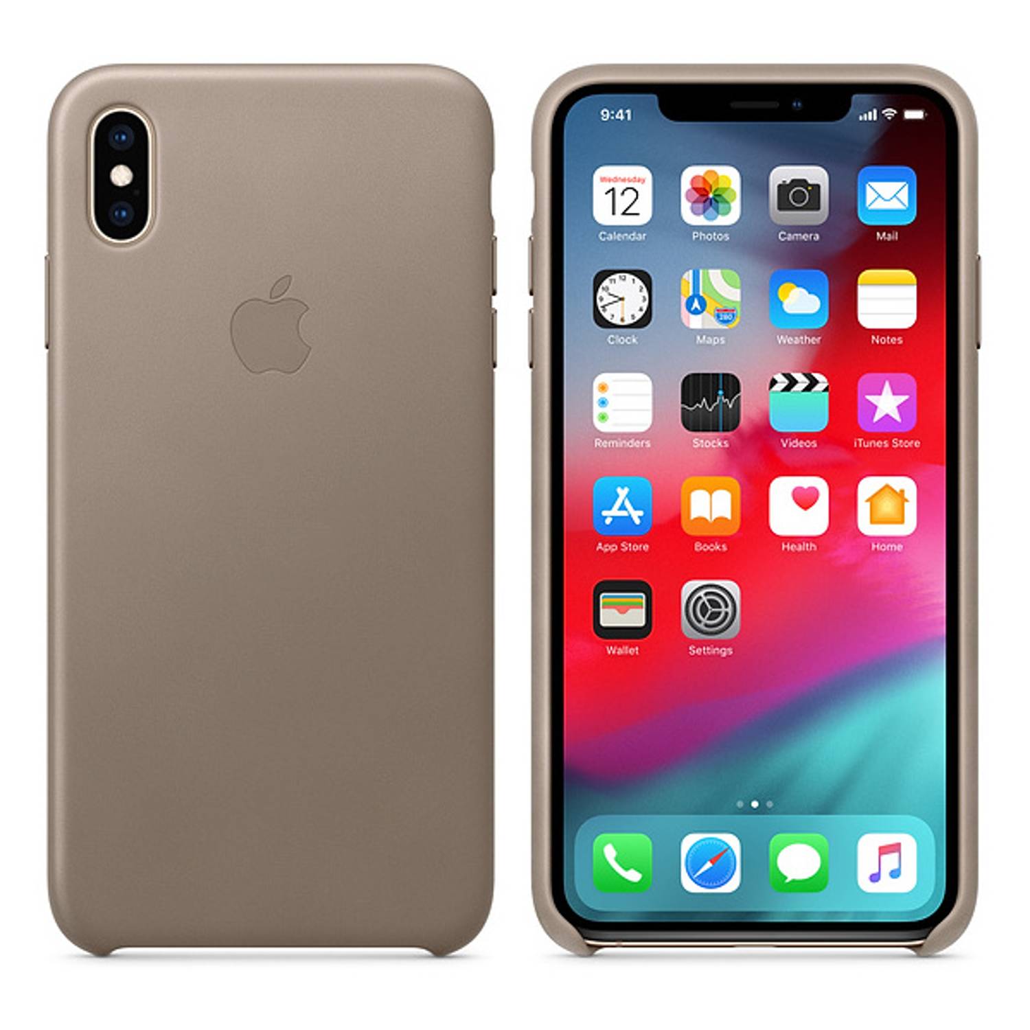 Apple Leather Case Taupe For iPhone XS Max Apple Leather Case Taupe For iPhone XS Max