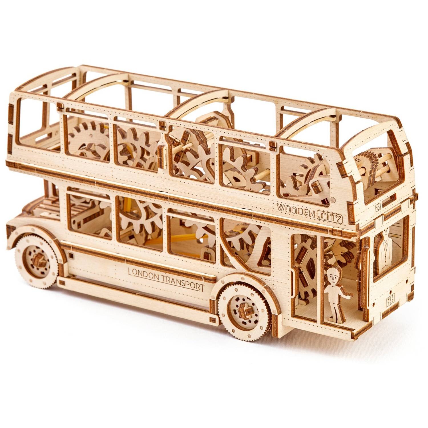 Wooden City London Bus 3D Mechanical Model Wooden City London Bus 3D Mechanical Model