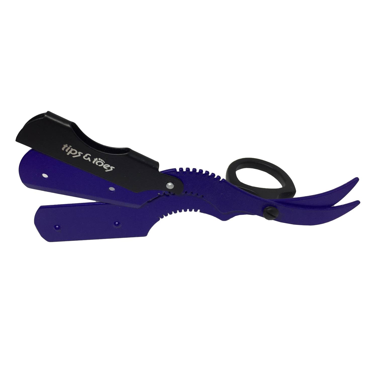 Tips & Toes Ring Finger Handle Barber Straight Edge Shaving Razor Blue Tips & Toes Ring Finger Handle Barber Straight Edge Shaving Razor Blue