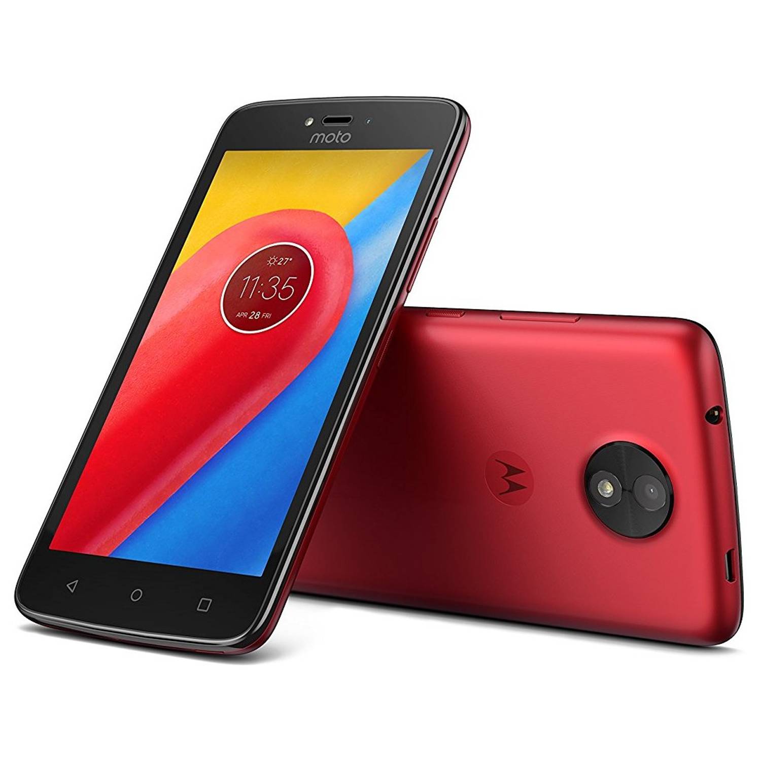 Moto C 4G Dual Sim Smartphone 16GB Metallic Cherry + Flip Cover Moto C 4G Dual Sim Smartphone 16GB Metallic Cherry + Flip Cover