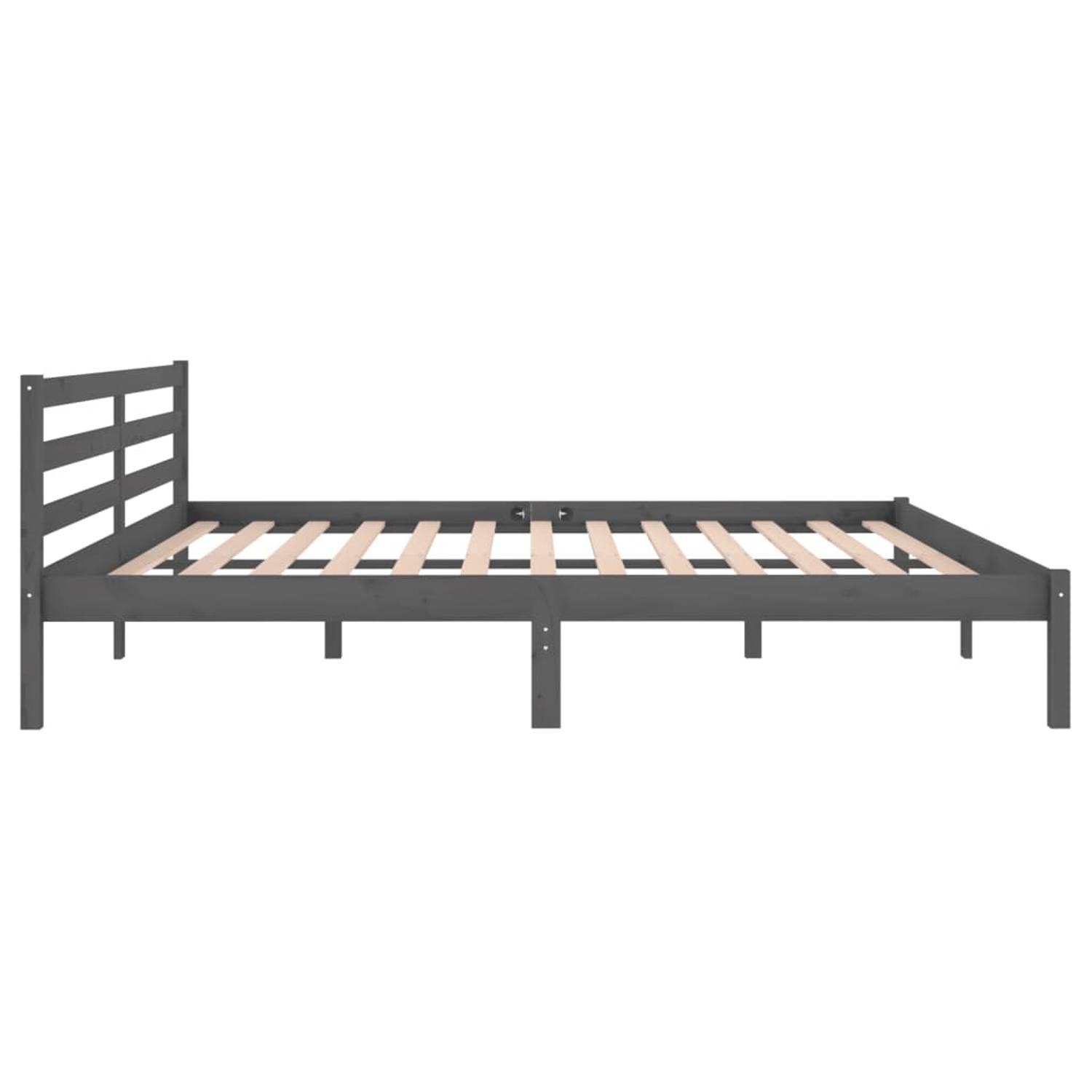 vidaXL Day Bed Solid Wood Pine 200x200 cm Super King Grey vidaXL Day Bed Solid Wood Pine 200x200 cm Super King Grey