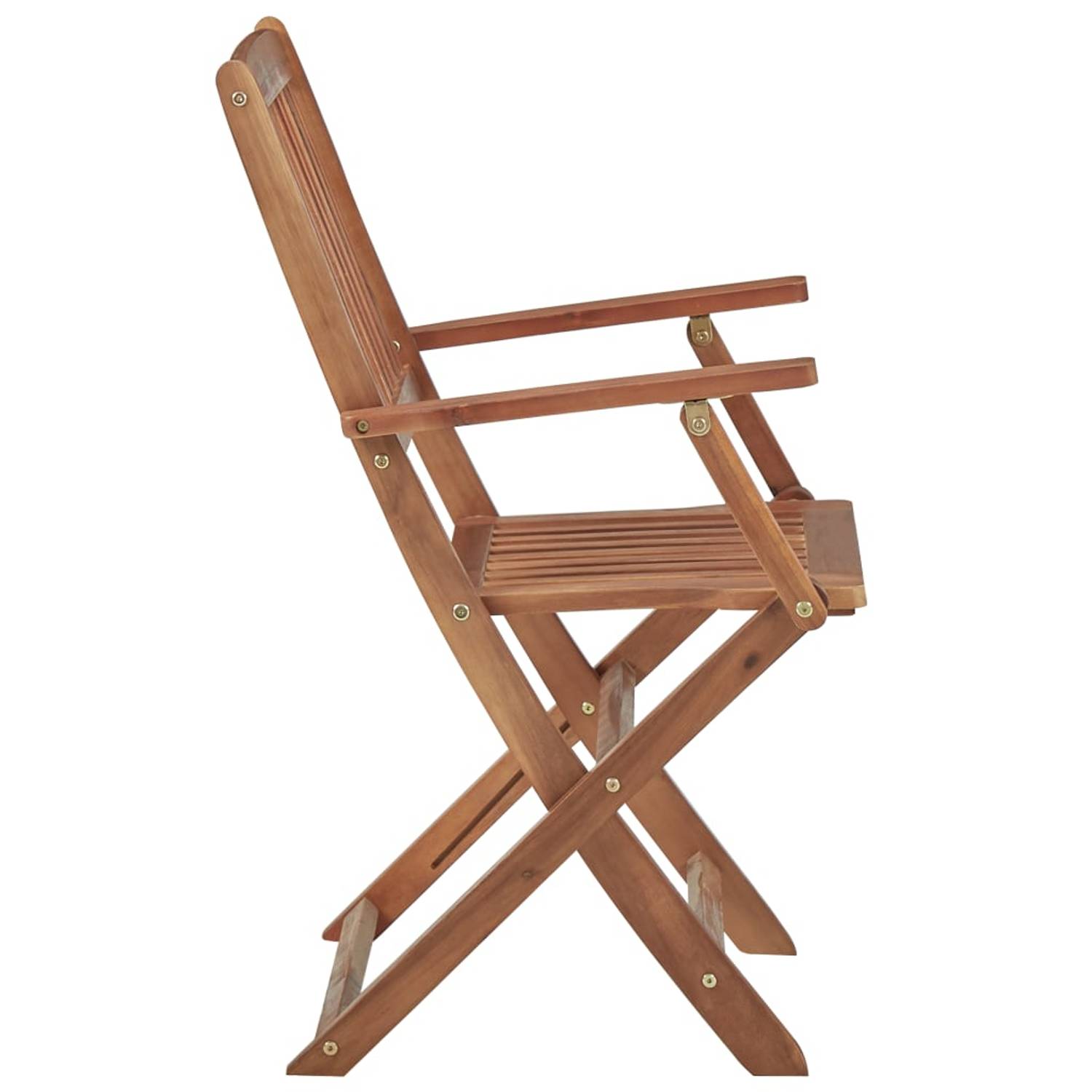 vidaXL Folding Outdoor Chairs 2 pcs Solid Acacia Wood vidaXL Folding Outdoor Chairs 2 pcs Solid Acacia Wood