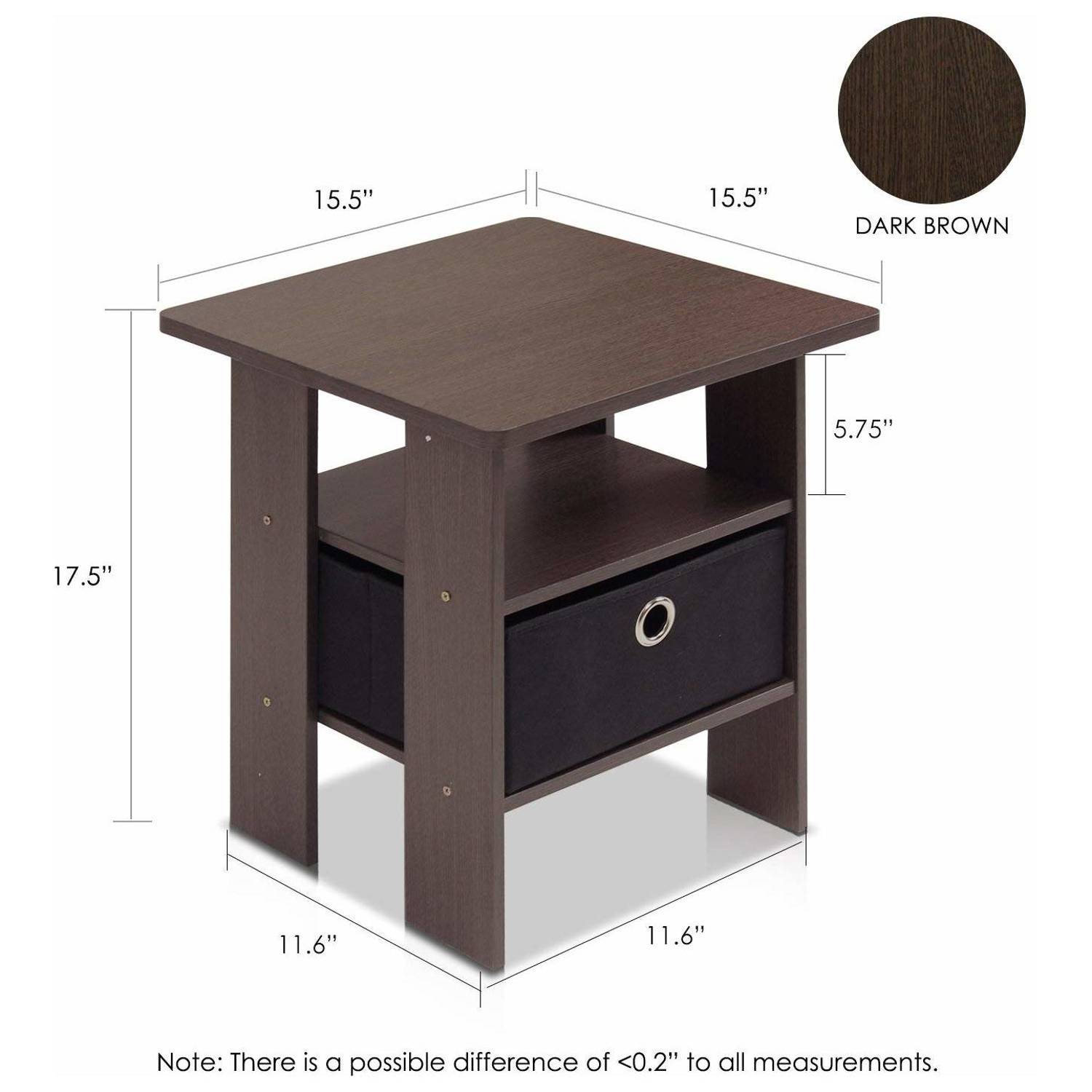 End Table Bedroom Night Stand in Brown Color End Table Bedroom Night Stand in Brown Color