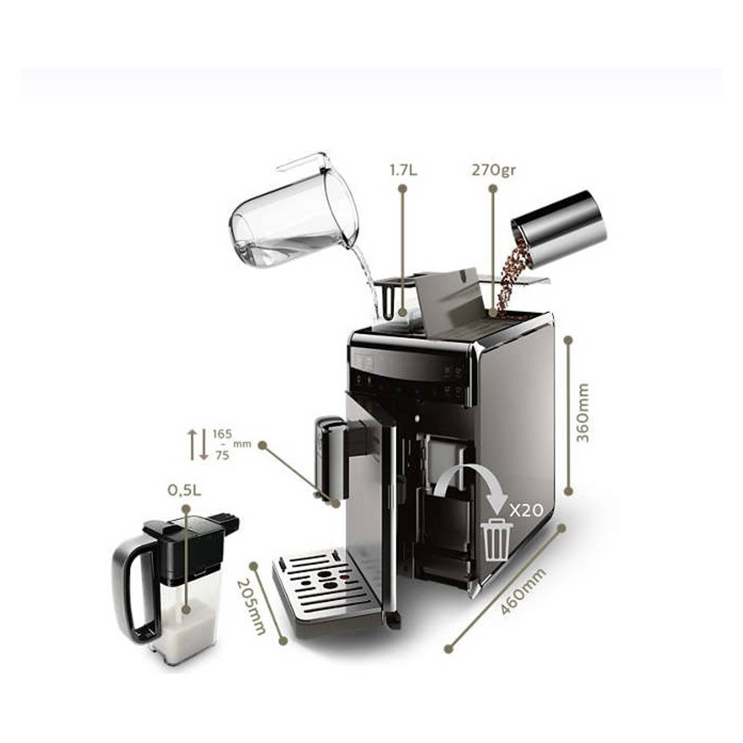 Saeco Espresso Machine HD897701 Saeco Espresso Machine HD897701