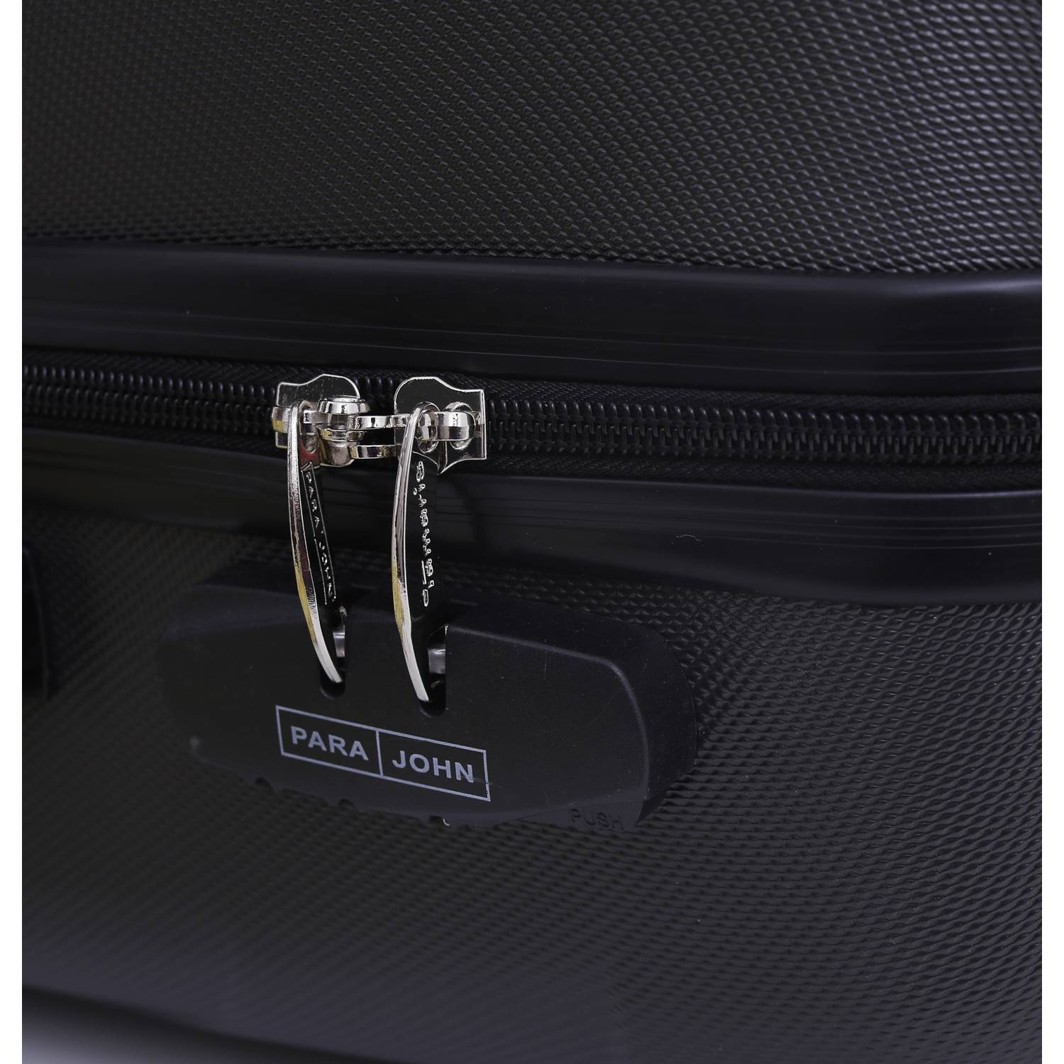 Para John 3pcs Hardshell Luggage Trolley Set Black Para John 3pcs Hardshell Luggage Trolley Set Black
