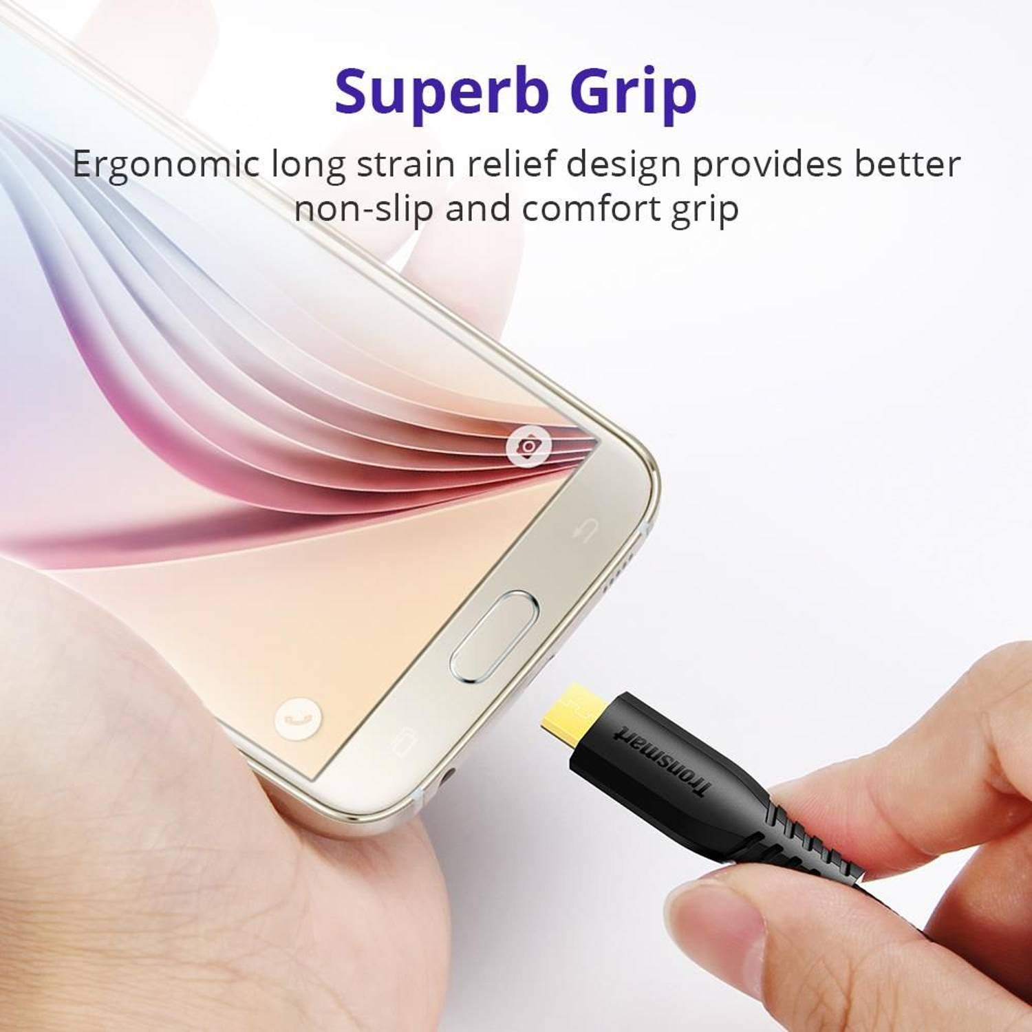 Tronsmart Premium Micro USB Cable 3ft Black Tronsmart Premium Micro USB Cable 3ft Black