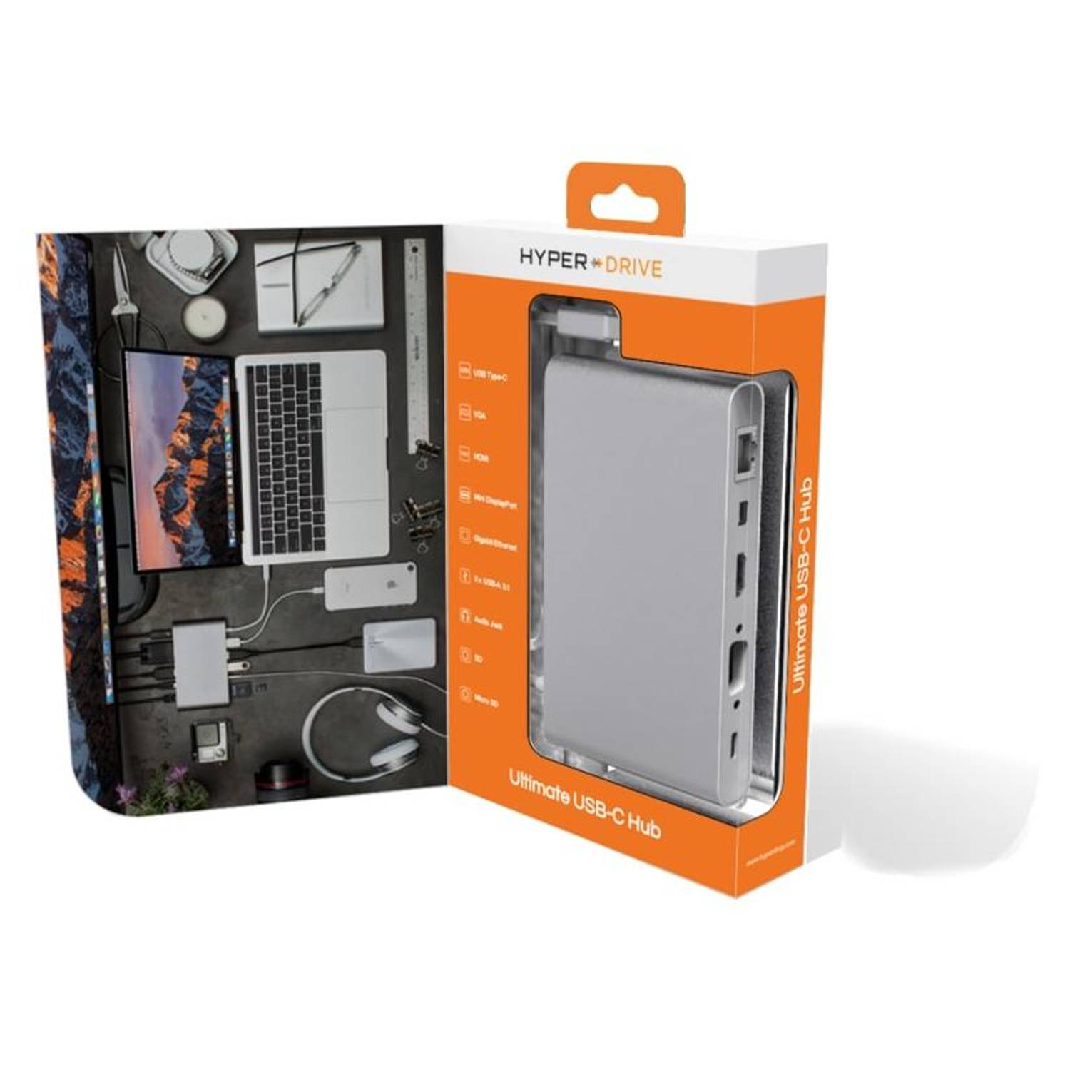 Hyper Drive GN30 USB Type C Ultimate Hub 11in1 Silver Hyper Drive GN30 USB Type C Ultimate Hub 11in1 Silver